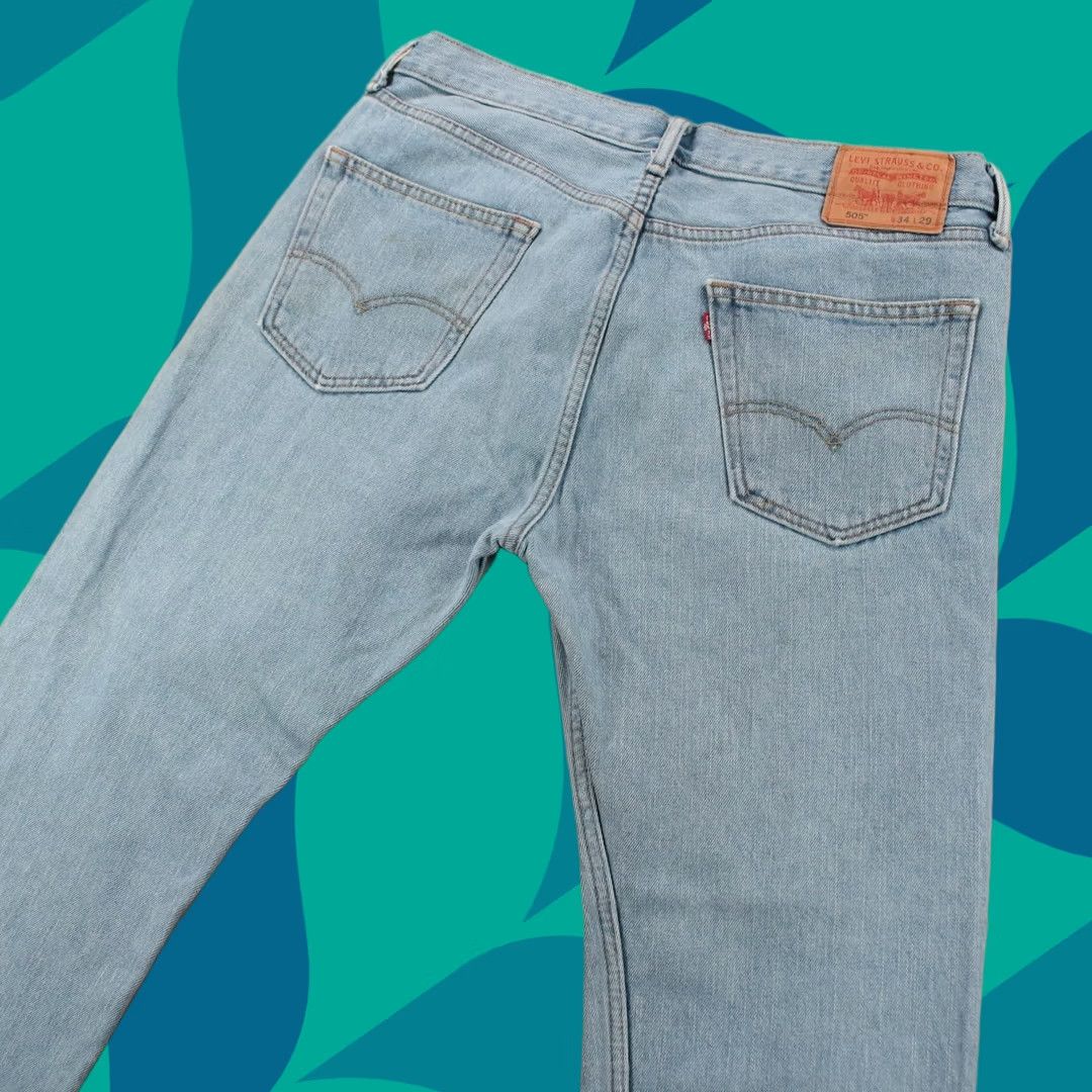 Levi's LEVI'S 505 jeans light wash denim 34x29 skater 90s 00s Mens Size US 34 / EU 50 - 1 Thumbnail