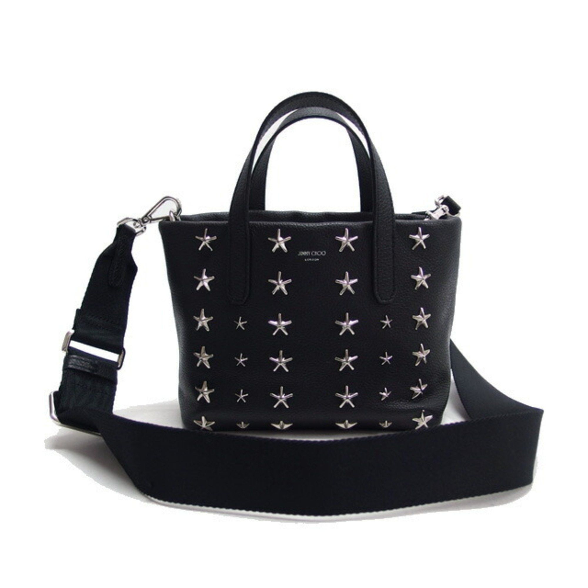 Jimmy Choo Mini Pimlico Star Studs Shoulder Bag in Black, Women's