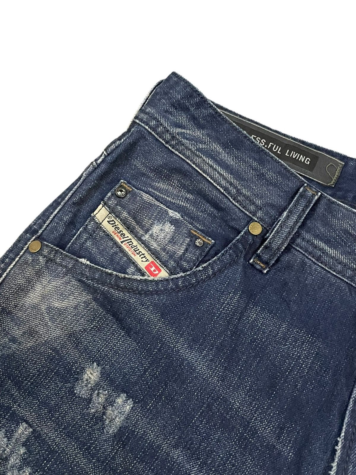 Diesel Vintage Diesel Denim Edit Blue Wash Distressed Style Jeans Size US 30 / EU 46 - 14 Thumbnail