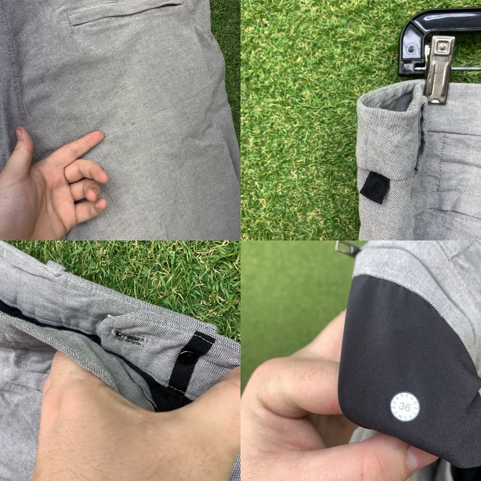 Lululemon Lululemon Commission Shorts Mens 36 Chino 9" Oxford White Twill Button Zipper Logo Casual Sports Size US 36 / EU 52 - 8 Thumbnail