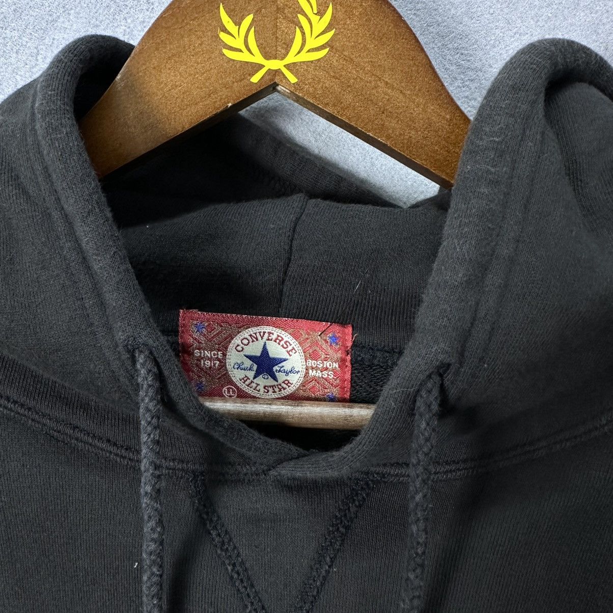 Converse Vintage Converse Hoodie Black Pullover Big Logo Streetwear Size US L / EU 52-54 / 3 - 5 Thumbnail