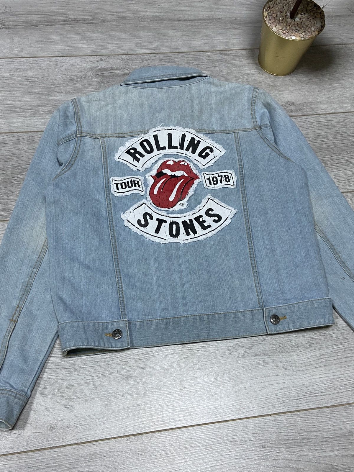 The Rolling Stones ROLLING STONES vintage TOUR 1978 big logo Denim Jacket Size US S / EU 44-46 / 1 - 11 Thumbnail