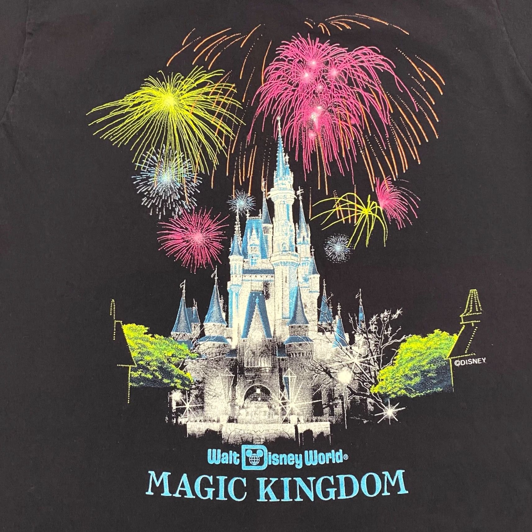 Disney VINTAGE DISNEY Magic Kingdom Shirt Medium Black Graphic Tee USA 90s Womens Size M / US 6-8 / IT 42-44 - 2 Thumbnail