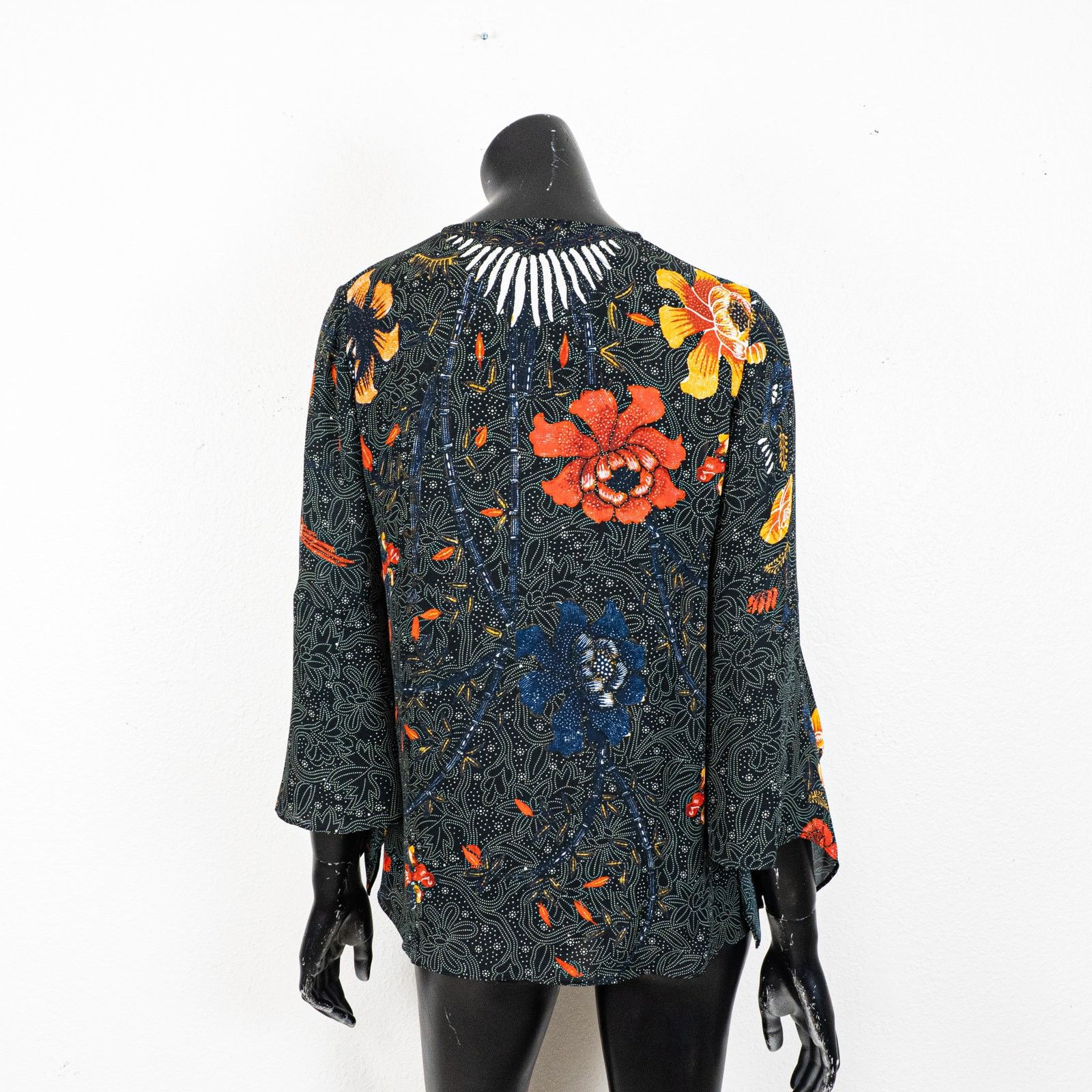 KOBI HALPERIN Kobi Halperin Rubie Floral Silk Blouse Boho bell sleeve Size S / US 4 / IT 40 - 5 Thumbnail