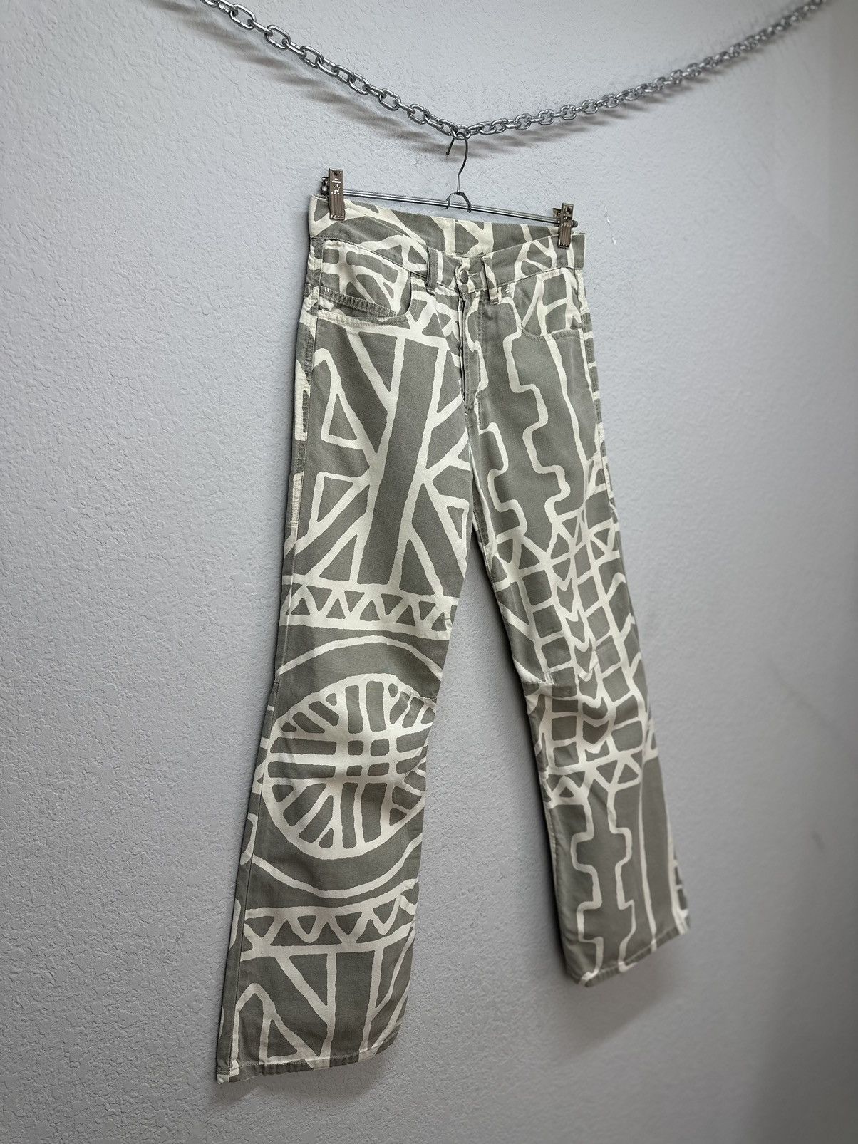 Japanese Brand Vintage Diesel Reckflay Special Flared Faded denim Jeans Y2K Size 29" - 7 Thumbnail