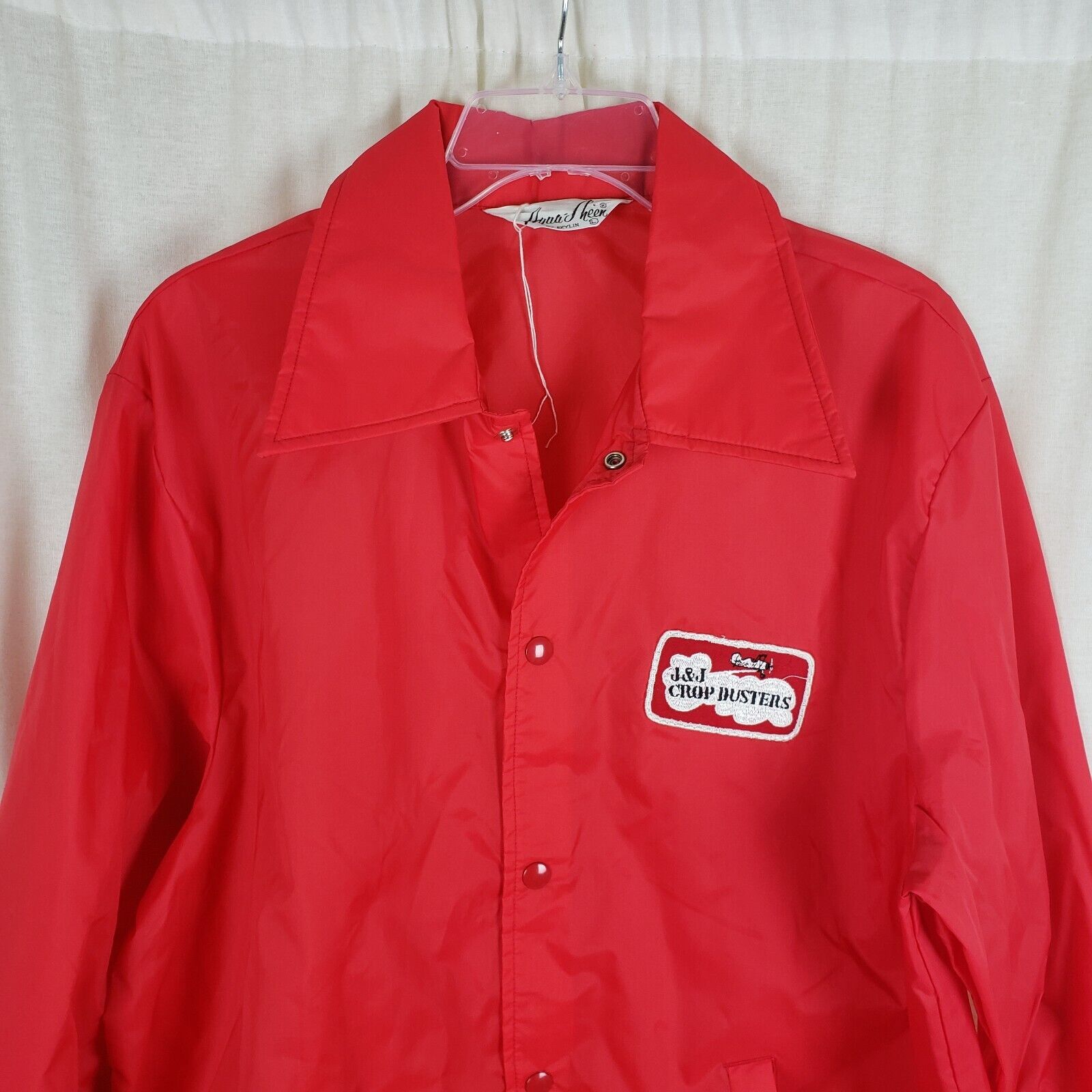 Vintage Vtg J&J Crop Dusters Exylin Aqua Sheen Jacket Windbreaker Size US L / EU 52-54 / 3 - 2 Thumbnail
