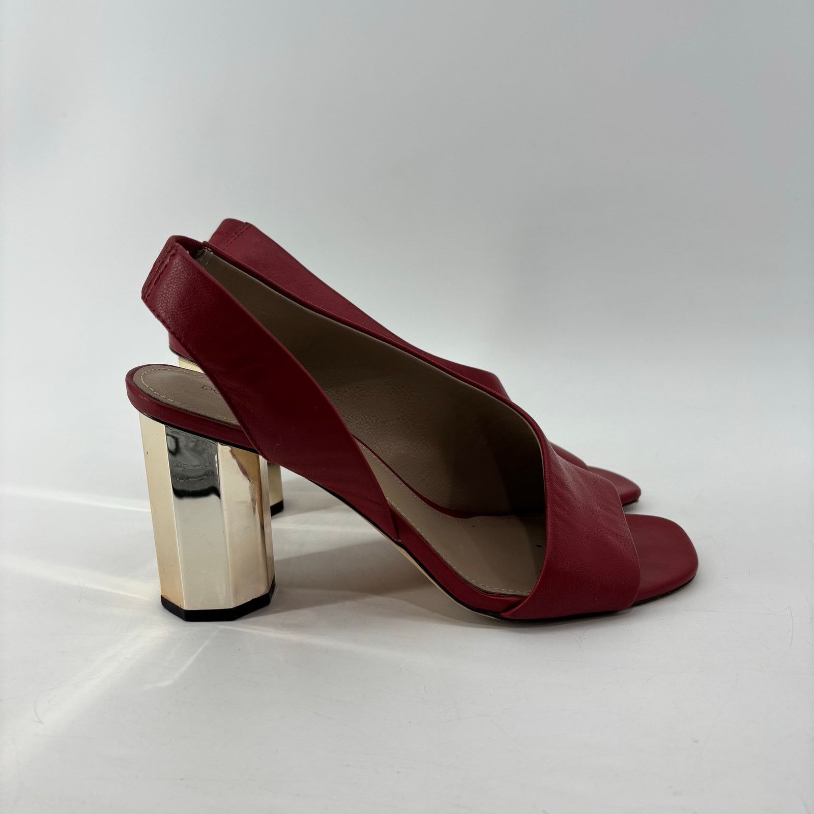 Donald Pliner Donald Pliner Womens Size 9.5 Red Open Toe Pumps Slingback Size US 9.5 / IT 39.5 - 2 Thumbnail