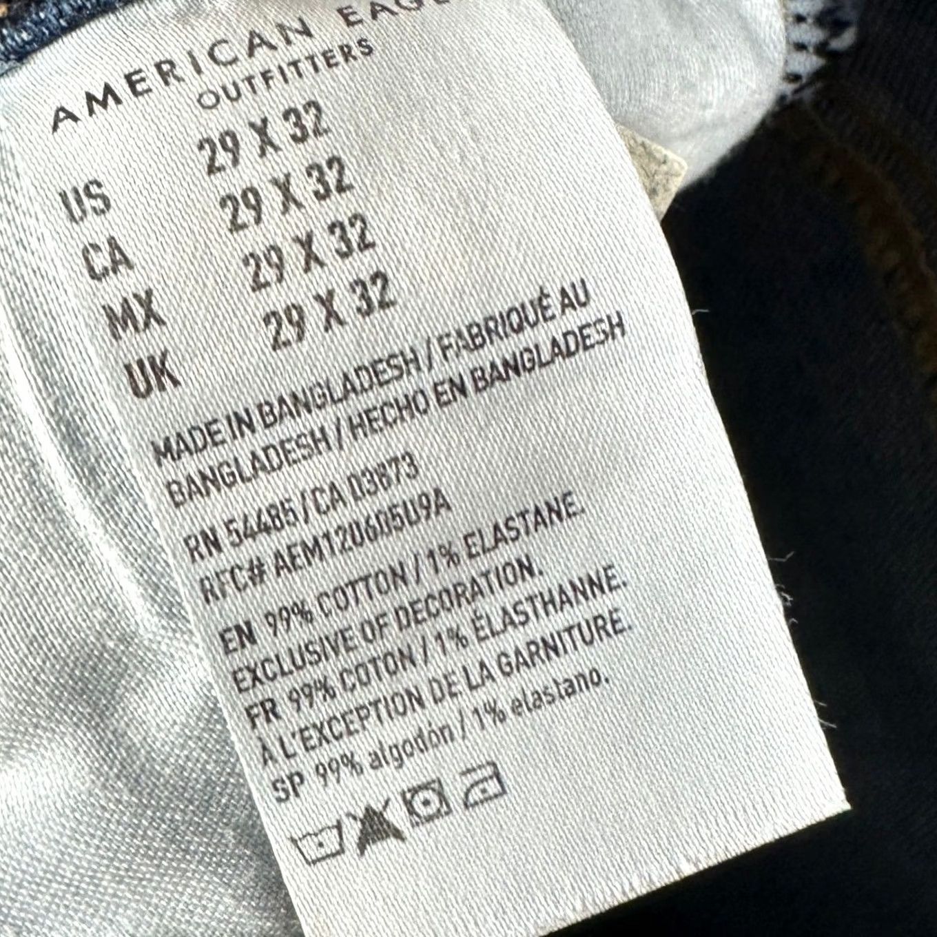 American Eagle Outfitters VINTAGE? No — American Eagle Jeans Mens 29X32 Blue Original Straight Next Level Flex Denim Shirt Size US 29 - 6 Thumbnail