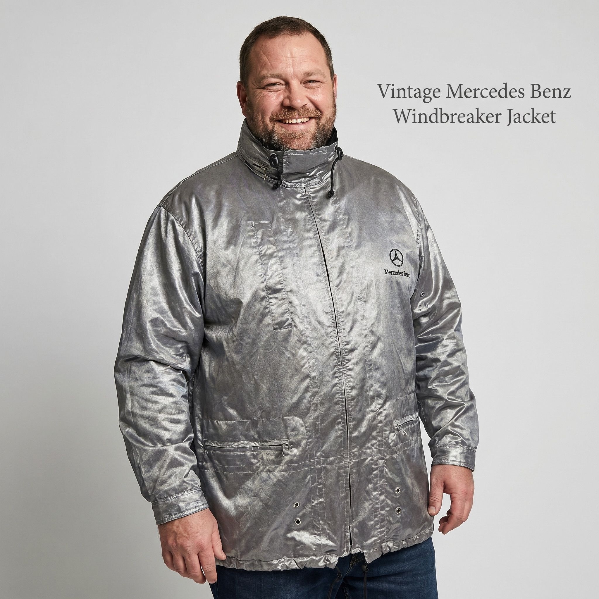 Mercedes-Benz Vintage Mercedes Benz Motorsport Windbreaker Jacket | Y2K Size US XXL / EU 58 / 5 - 1 Thumbnail