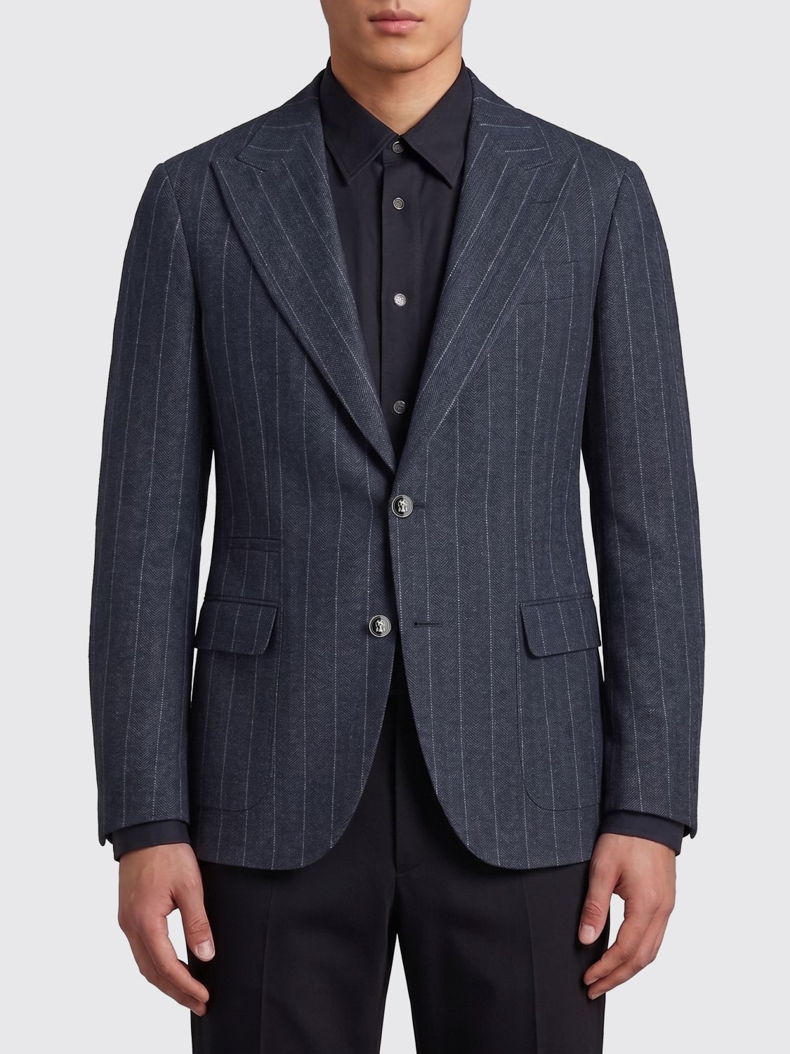 Brunello Cucinelli Brunello Cucinelli Jacket Men Blue Size US M / EU 48-50 / 2 - 1 Thumbnail