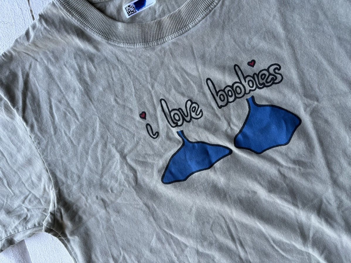 Vintage HUMOR 🚨 18+ I LOVE BOOBIES TITS BIG LOGO BOXY VNTG TEE Size US L / EU 52-54 / 3 - 3 Thumbnail