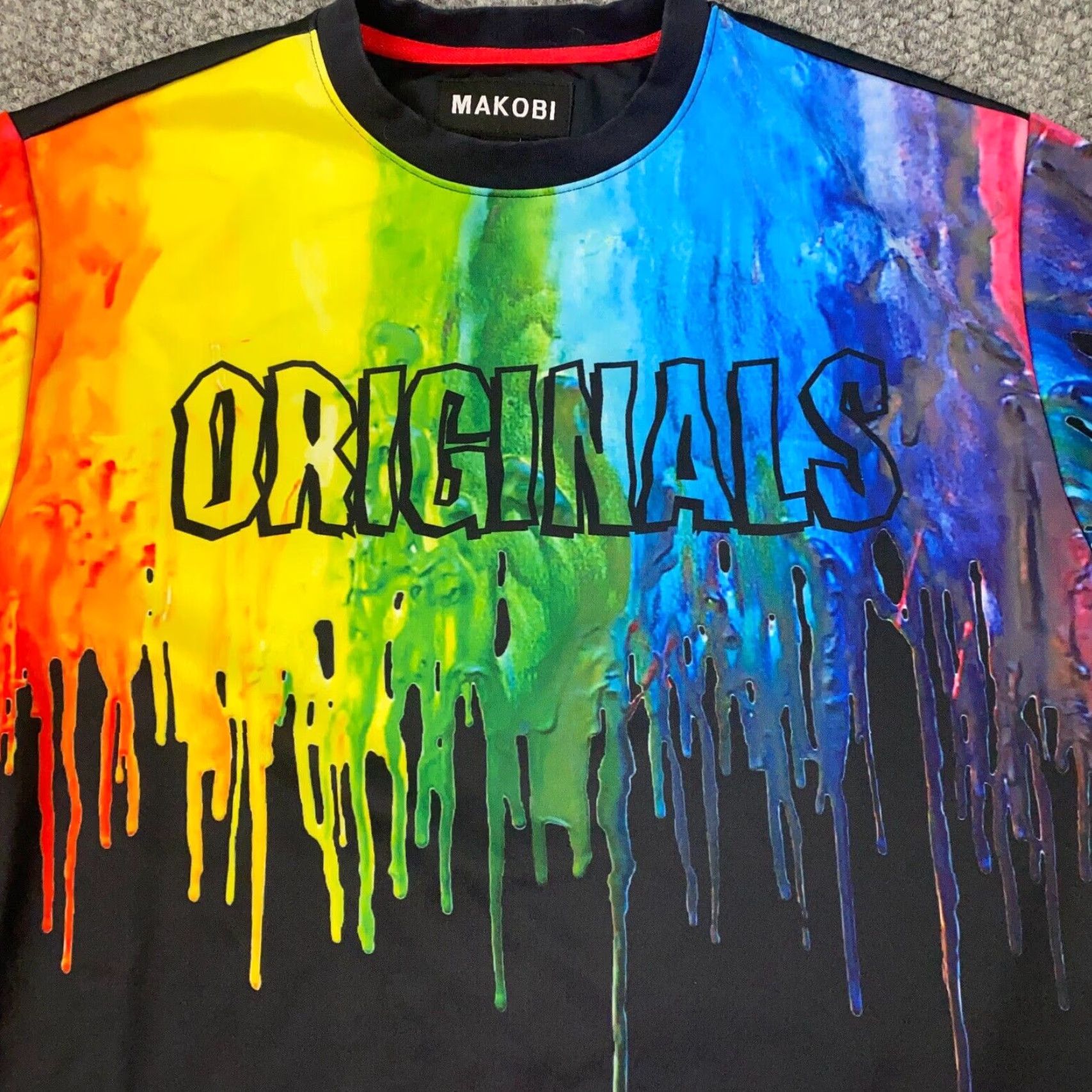 Vintage Makobi Shirt Mens Medium Black Originals Paint Short Sleeve Shirt Size US M / EU 48-50 / 2 - 2 Thumbnail