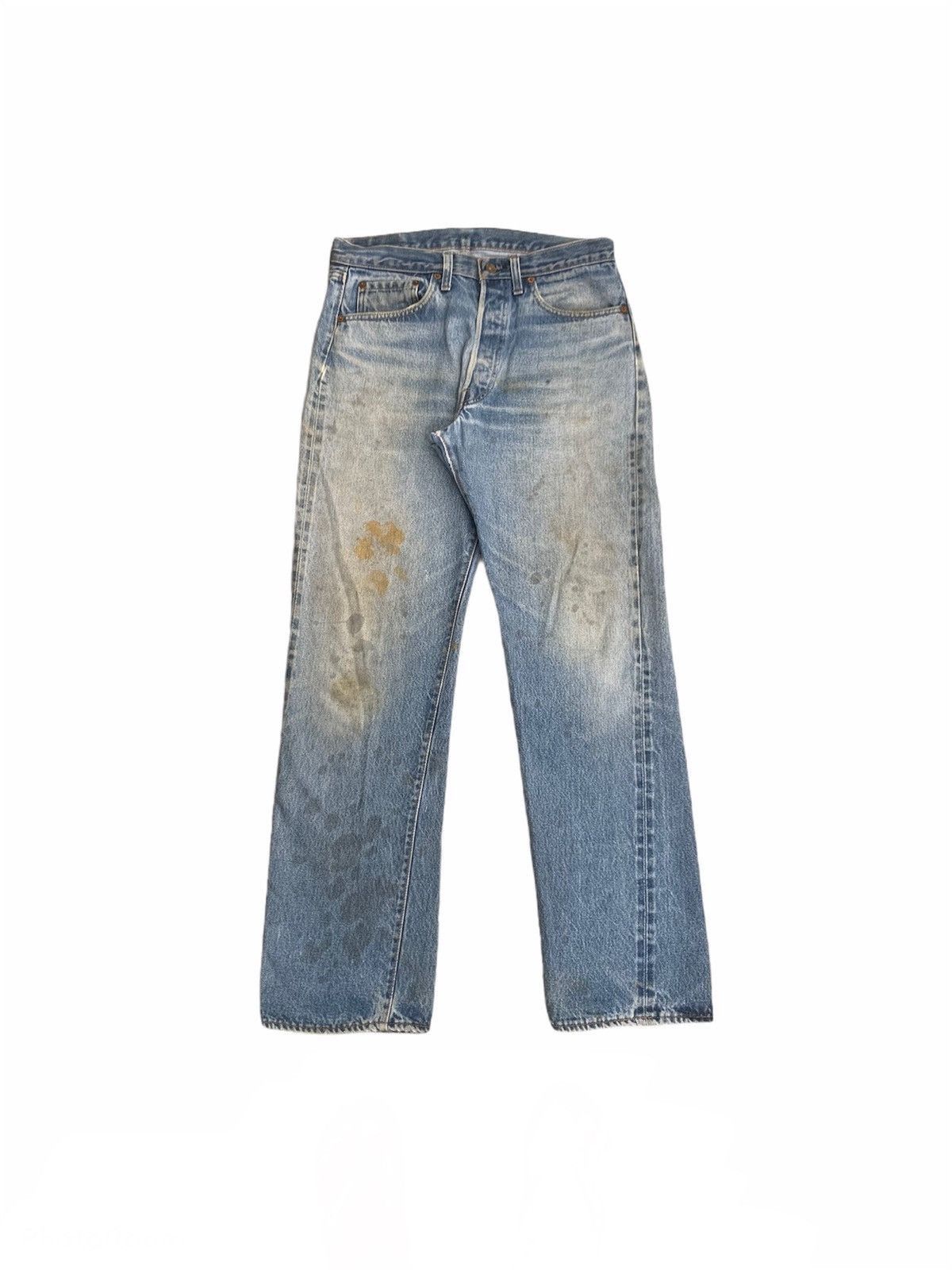Levi's Vintage 80s Levi's 501 Selvedge Made in USA Distressed Denim Size US 33 - 6 Thumbnail