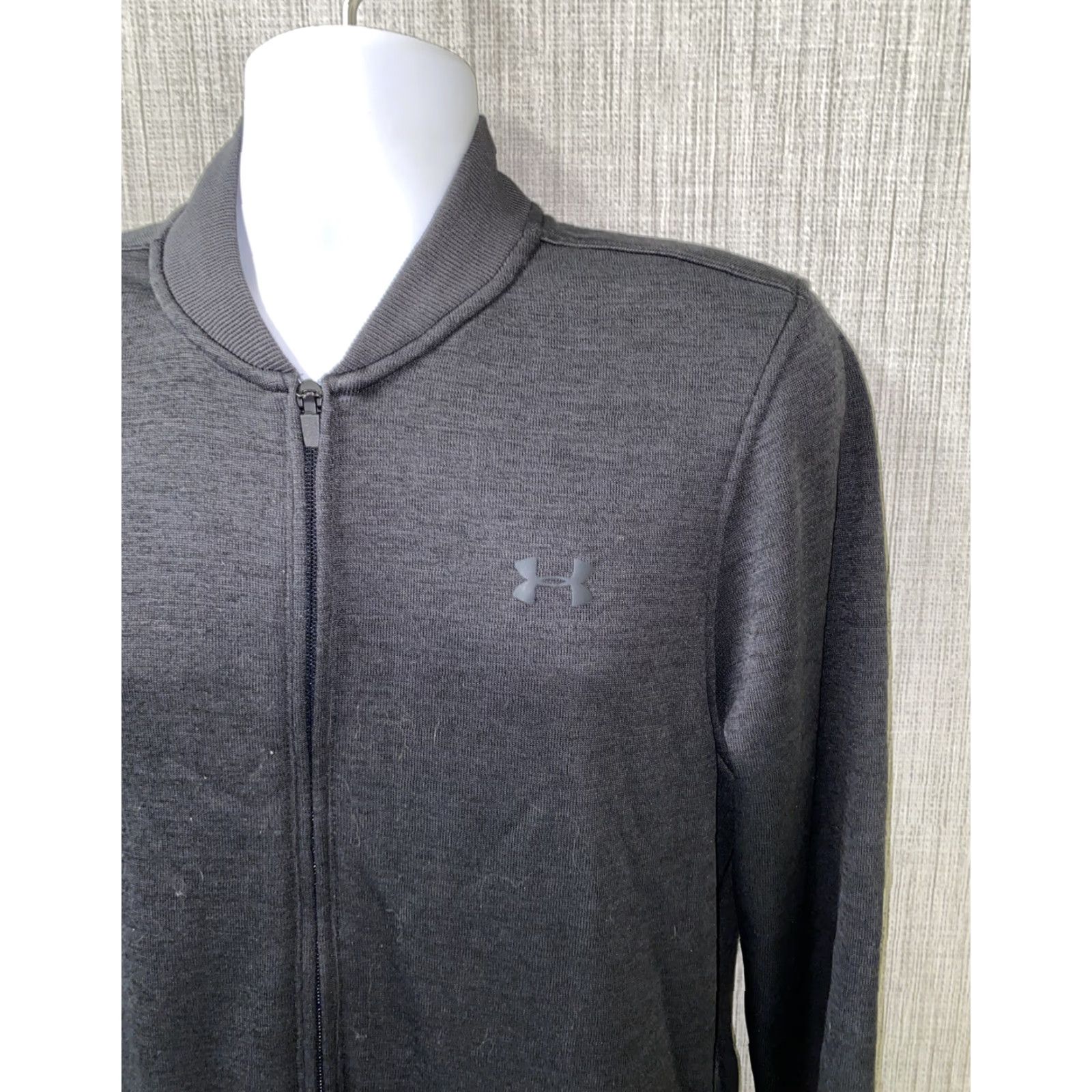 Under Armour Under Armour Jacket Men Gray Fleece Lined Full Zip Size M Size US M / EU 48-50 / 2 - 2 Thumbnail