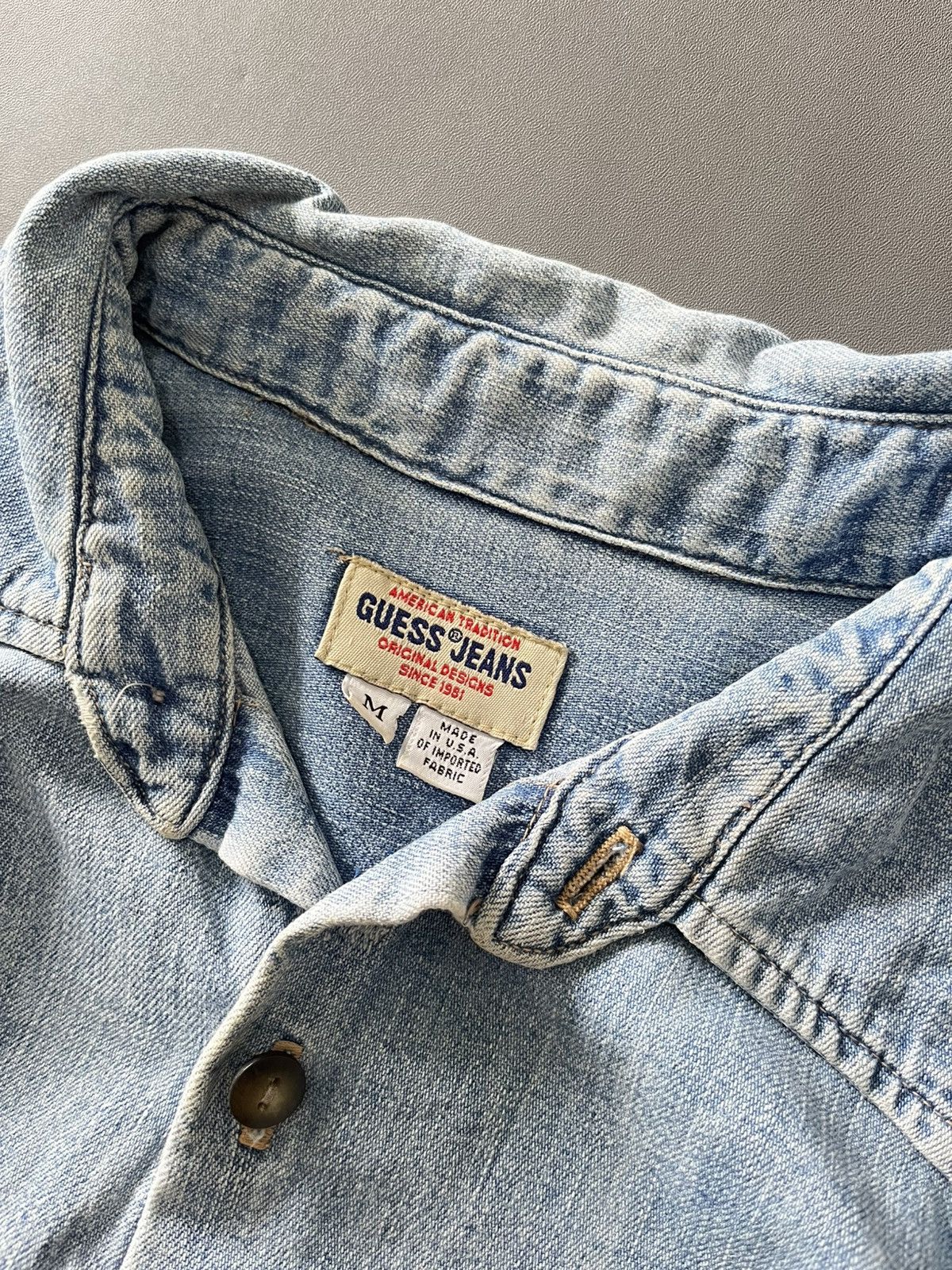 Guess ❌SOLDOUT❌Rare Vintage 80’s Gues USA Longslevee Shirt Size US M / EU 48-50 / 2 - 8 Thumbnail
