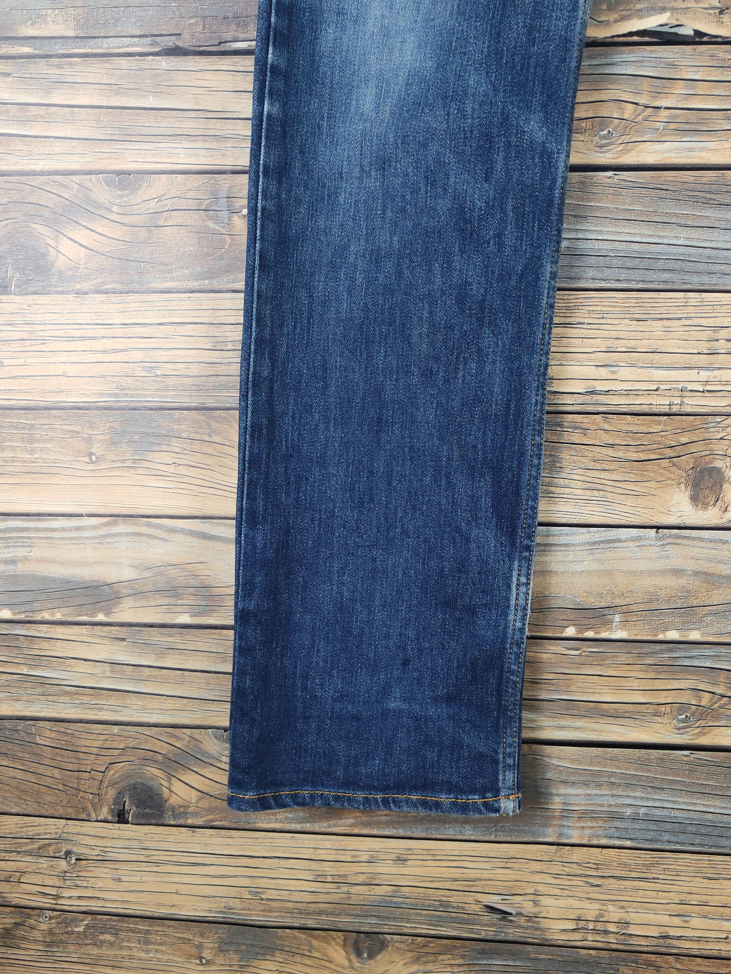 Beams Plus Beams Dark Blue Distressed Ripped denim Jeans #W1985 Size US 32 / EU 48 - 4 Thumbnail