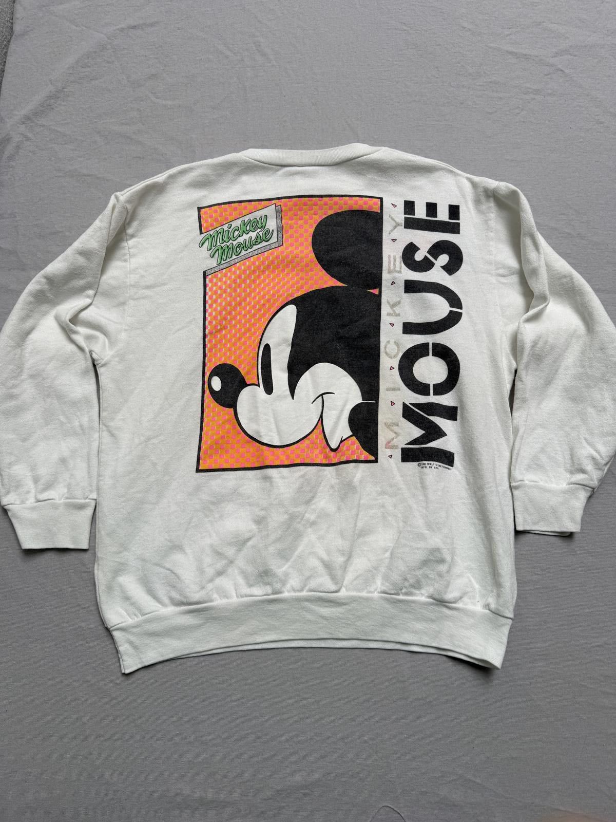 Other Vintage 80s Disney Mickey Mouse Neon Boxy Sweater Crew - M Size US M / EU 48-50 / 2 - 2 Thumbnail