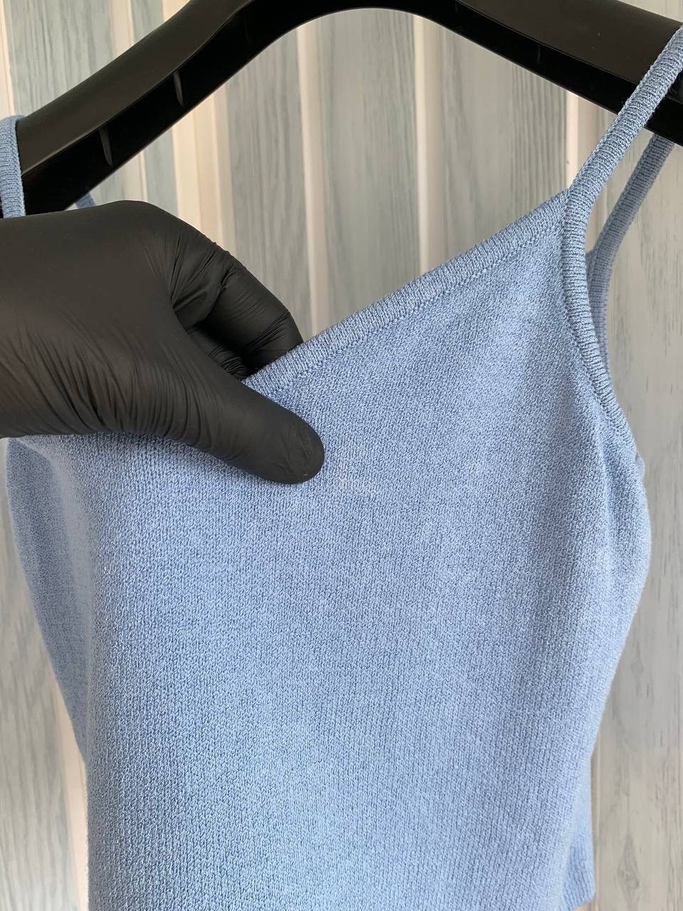 Designer × St. John Vintage St. John USA Women Blue Knit Wool Spaghetti Tank Top Size S / US 4 / IT 40 - 16 Thumbnail