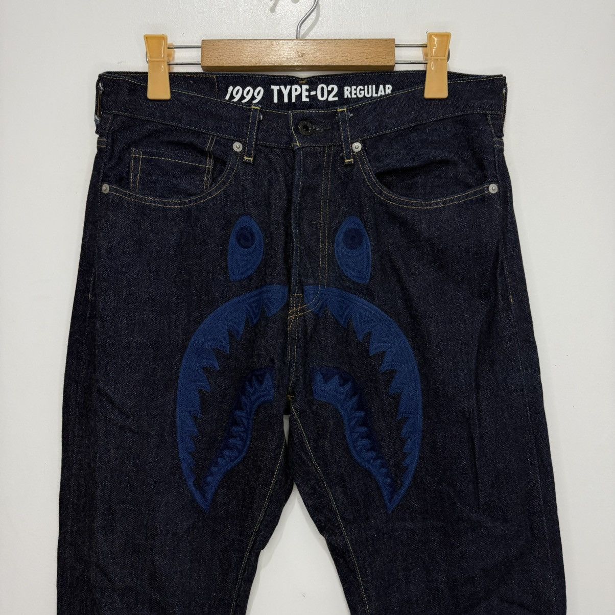 Bape Bape WGM Shark Denim Jeans Size US 32 / EU 48 - 6 Thumbnail