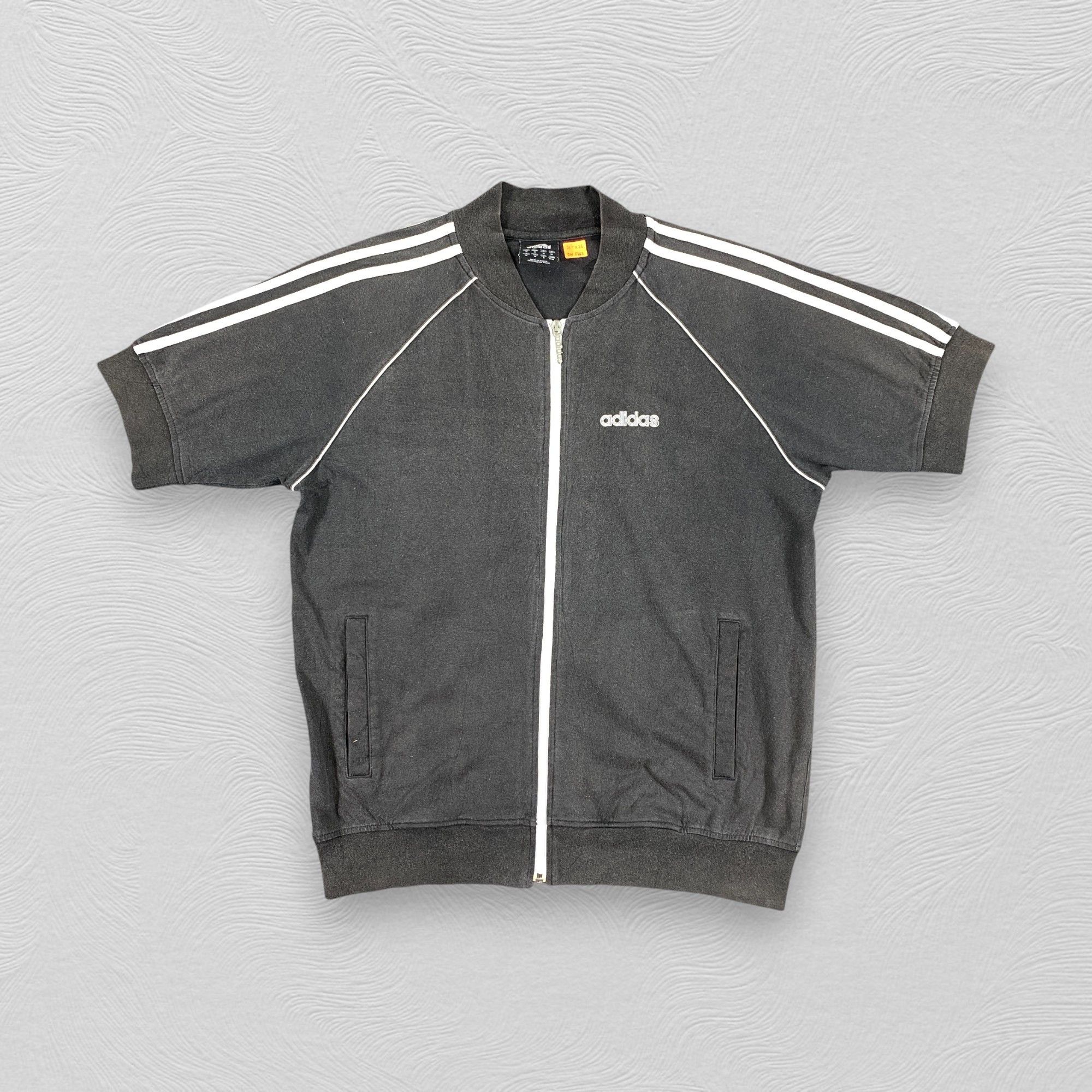 Adidas Adidas Short Sleeves zipper Crewneck sweatshirt -SW142 Size US M / EU 48-50 / 2 - 2 Thumbnail