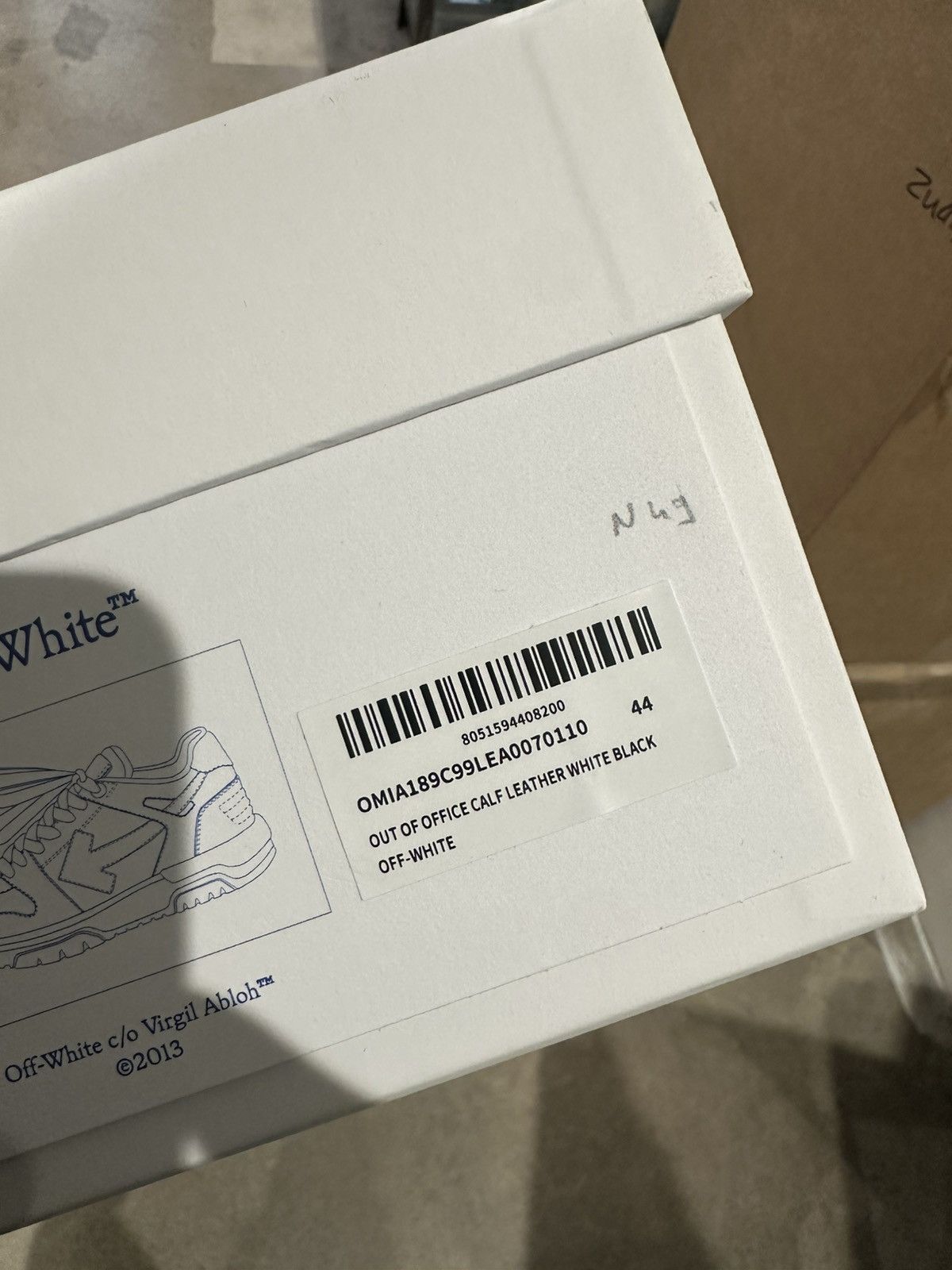 Off-White OFF-WHITE - Out of Office White Black Sneakers Size US 11 / EU 44 - 7 Thumbnail