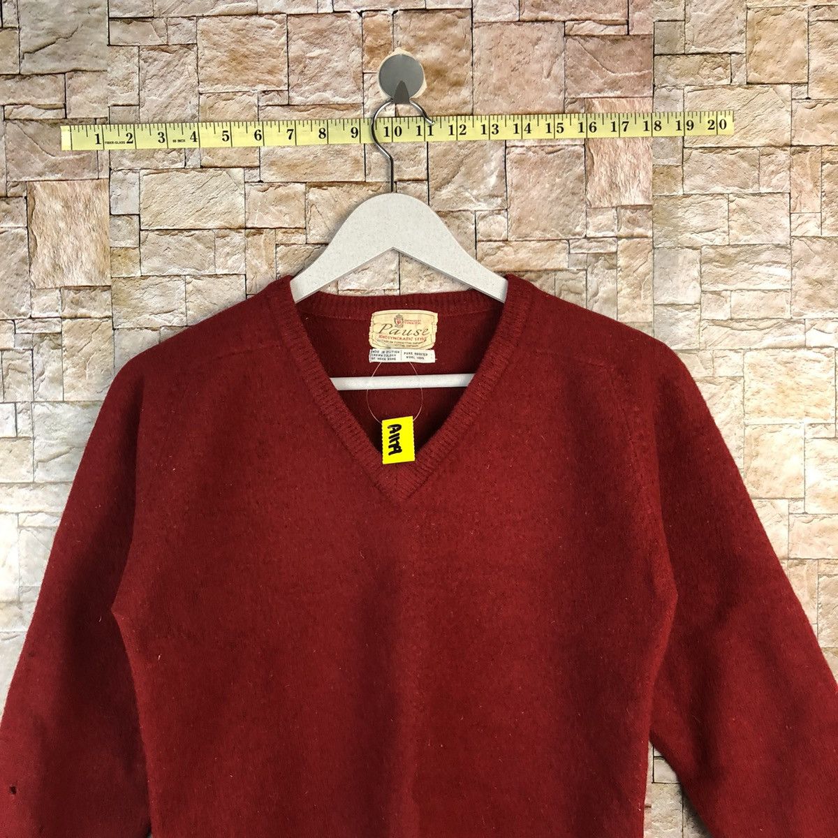 Homespun Knitwear × Japanese Brand Pause vintage Red Knitwear #A1179 Size US XXS / EU 40 - 2 Thumbnail