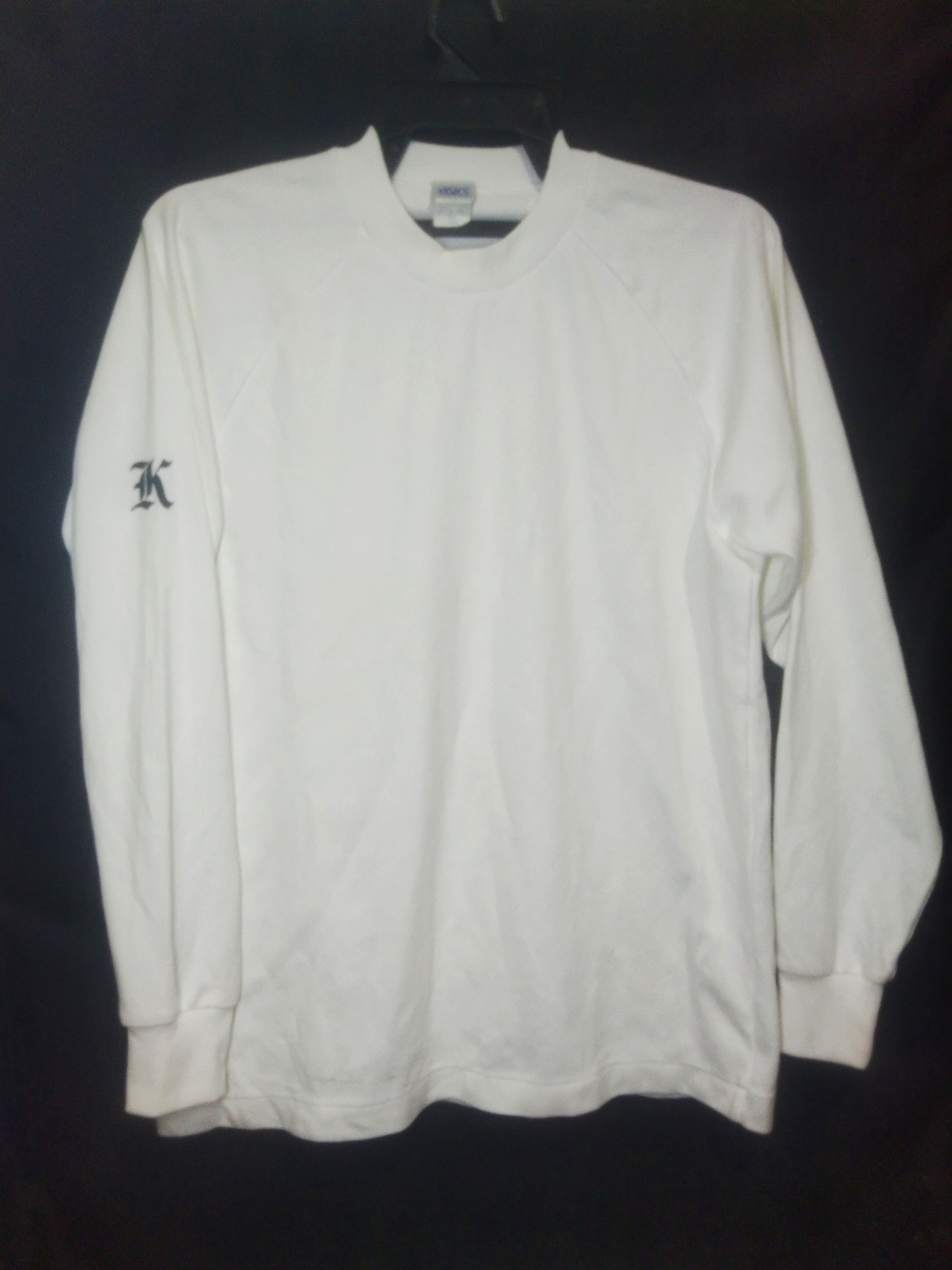 Asics × Vintage Vintage 80's asics long sleeve blank white tee Size US M / EU 48-50 / 2 - 1 Thumbnail