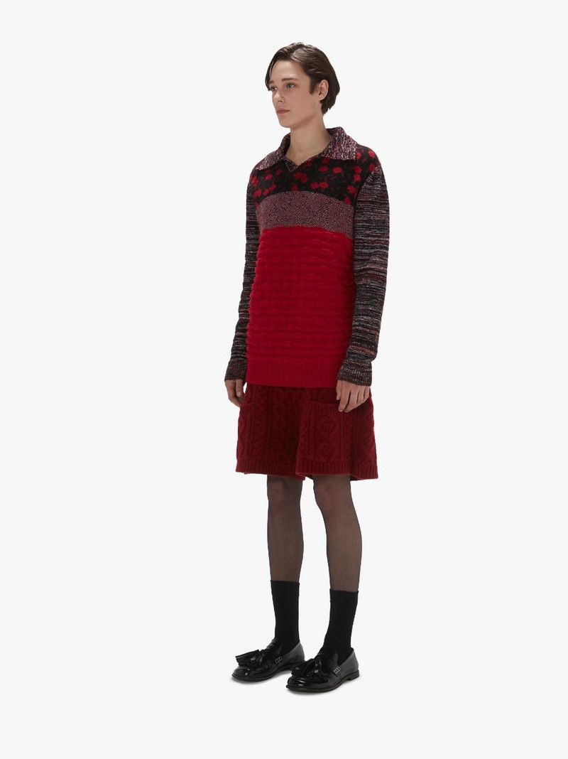 JW Anderson o1tko10426 Multi-Texture Polo Sweater in Multicolor Size US L / EU 52-54 / 3 - 4 Thumbnail
