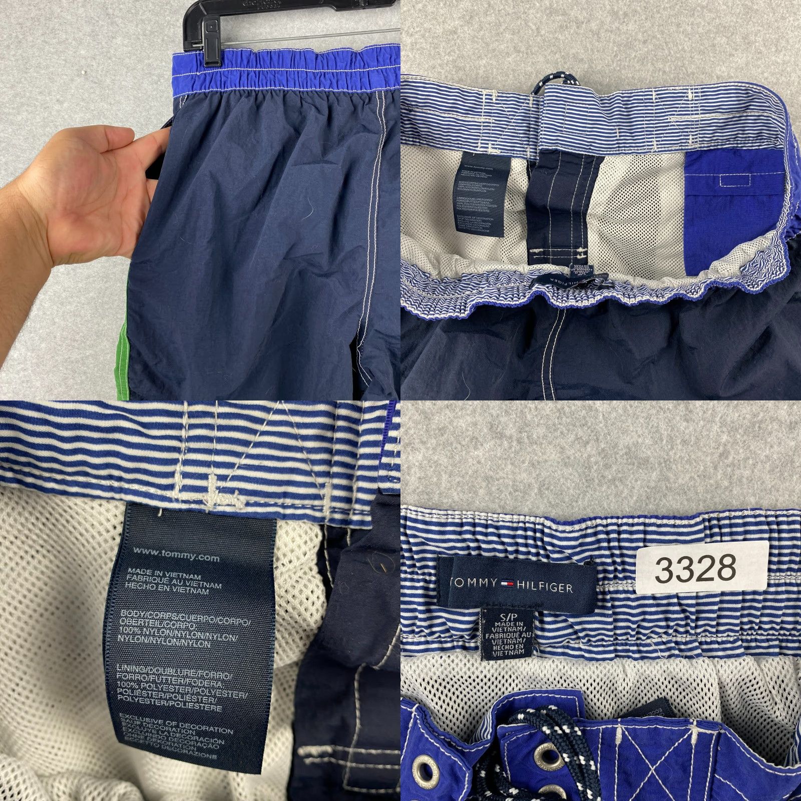 Tommy Hilfiger Tommy Hilfiger Board Shorts Mens Small S Multicolor Stretch Waist Lined Surf Colorblock Beach Swim Bottoms Mens Size US 29 - 9 Thumbnail