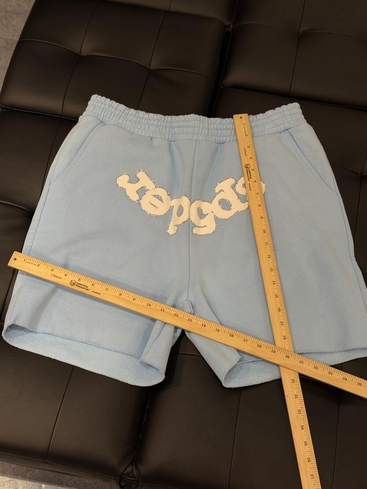 Sp5der Spider Worldwide Sp5der Sweat Shorts Blue VVS Size (XL) Size US 36 / EU 52 - 12 Thumbnail