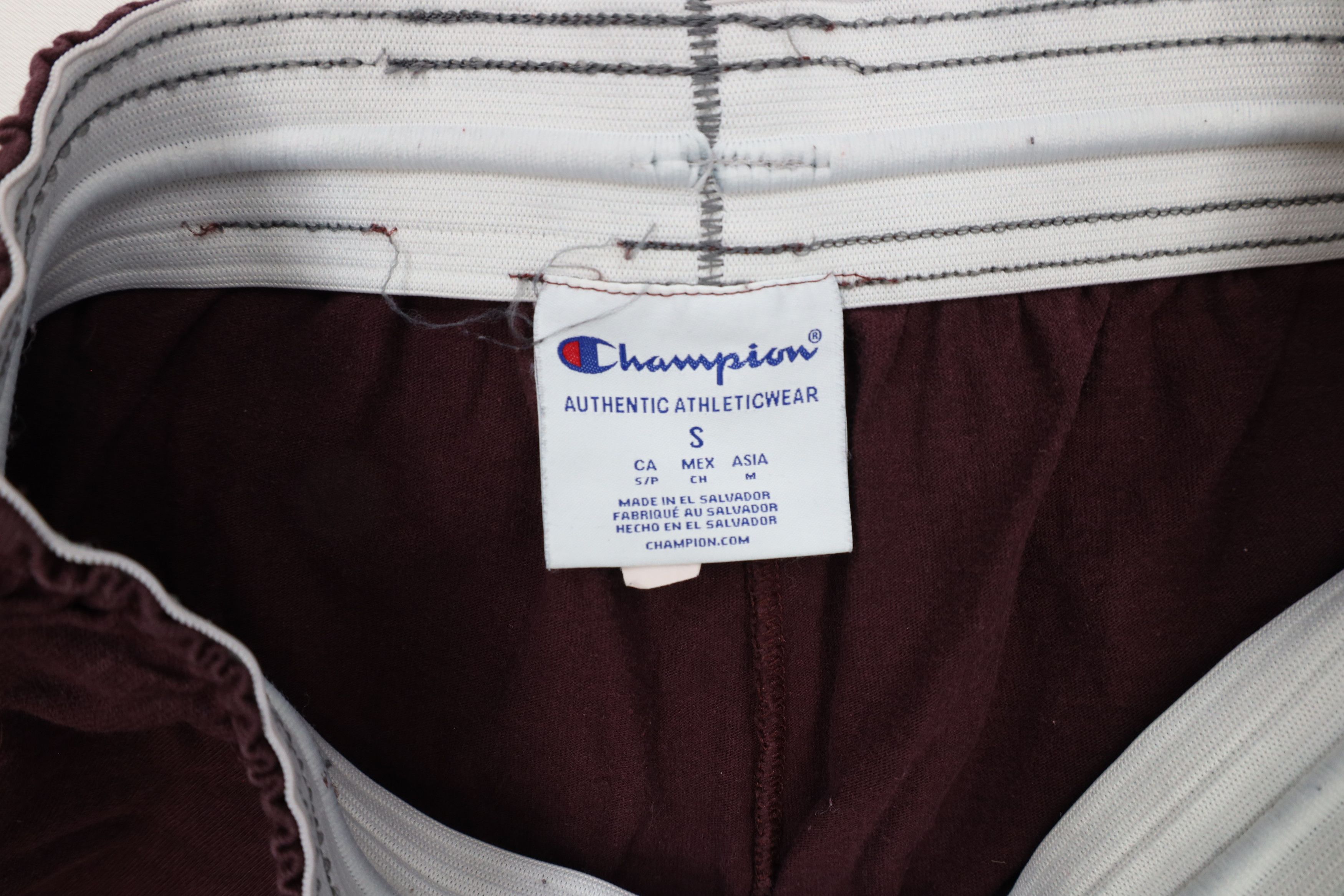 Champion × Vintage Vintage Champion Lightweight Sweatpants Maroon Cotton Size US 32 / EU 48 - 7 Thumbnail
