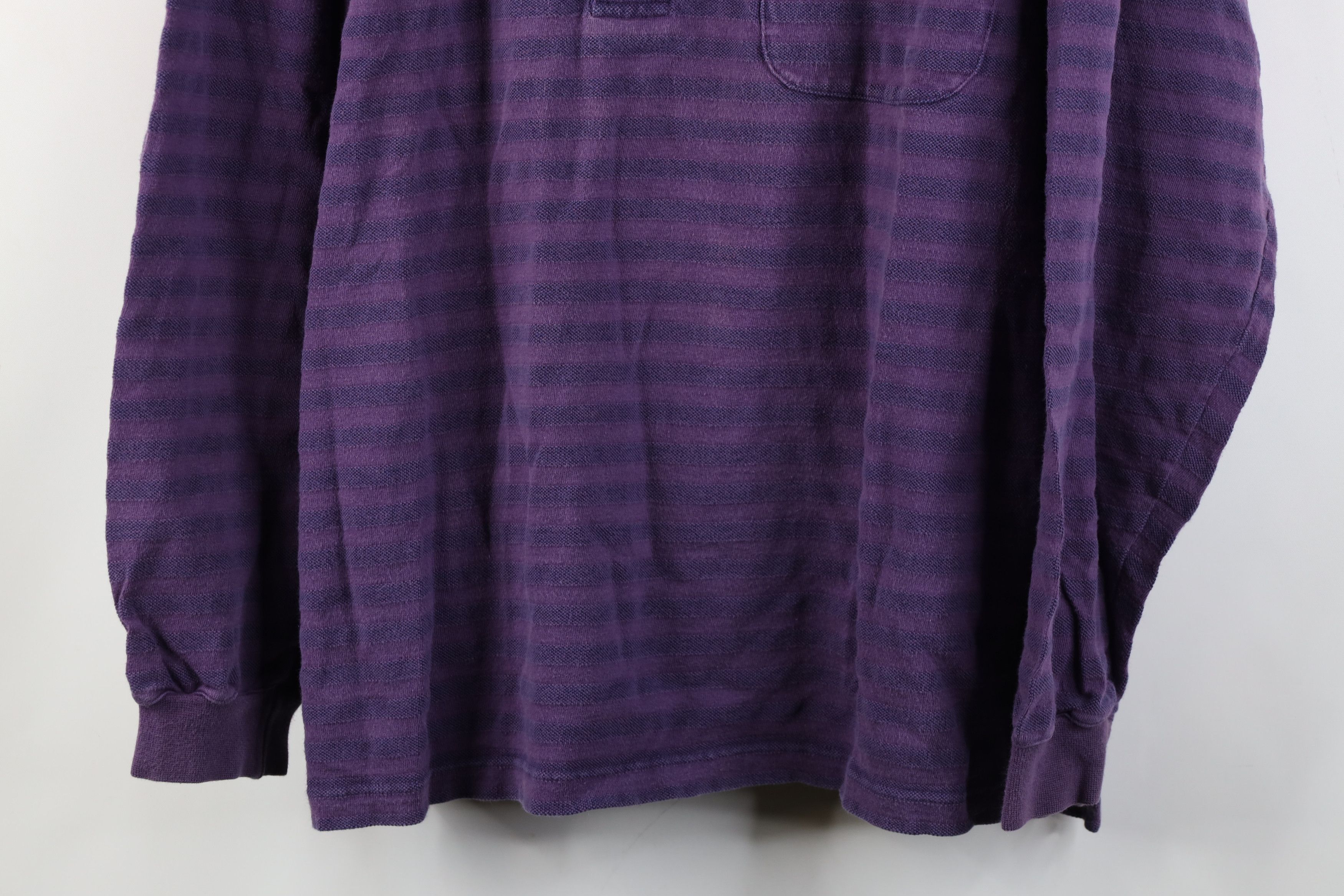 Eddie Bauer Vintage 90s Eddie Bauer Long Sleeve Rugby Polo Shirt Purple Size US XL / EU 56 / 4 - 3 Thumbnail