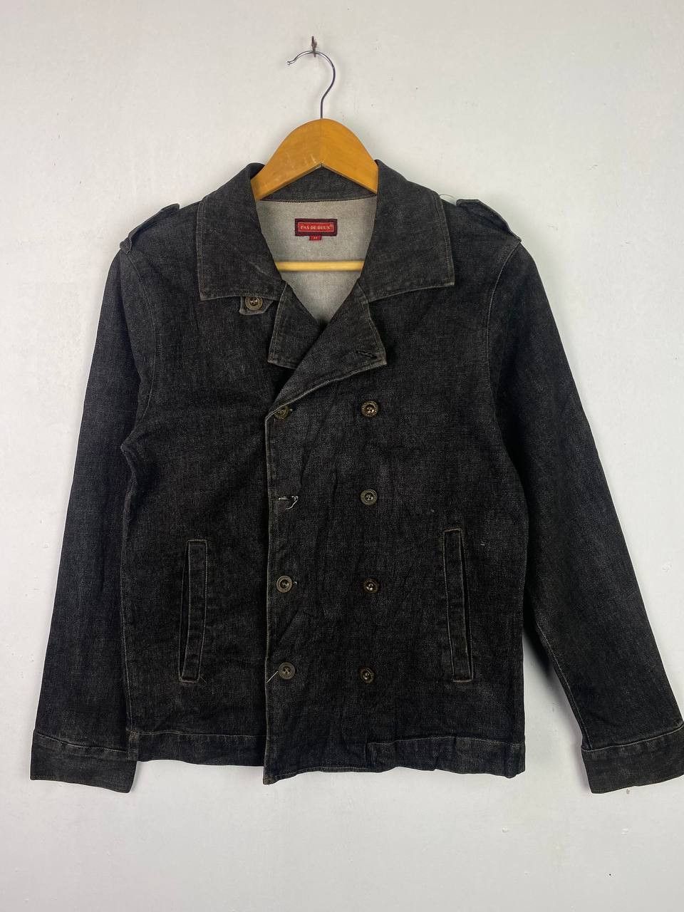 pas de deux japanese brand double breast denim jacket