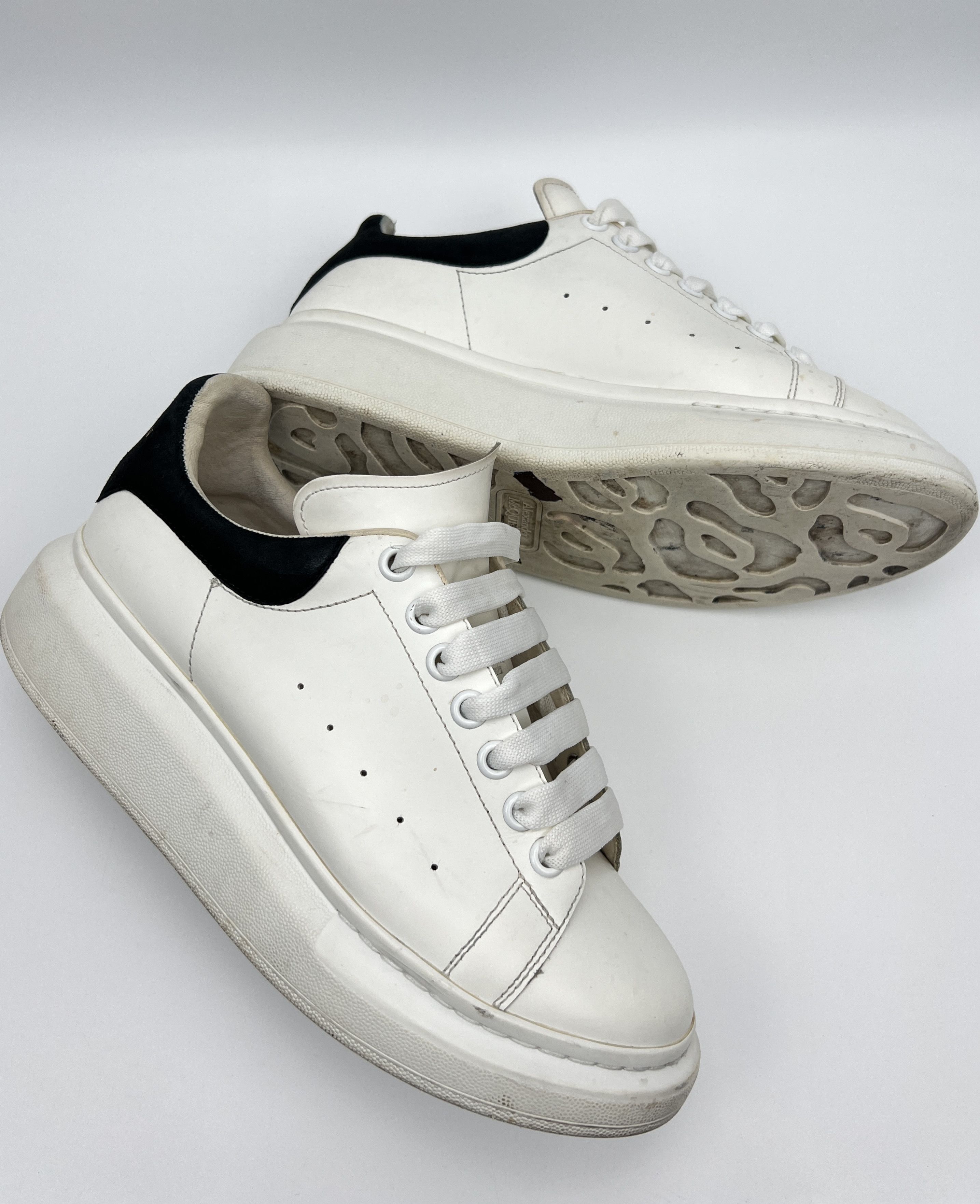 Alexander McQueen White Leather Oversize Sneakers