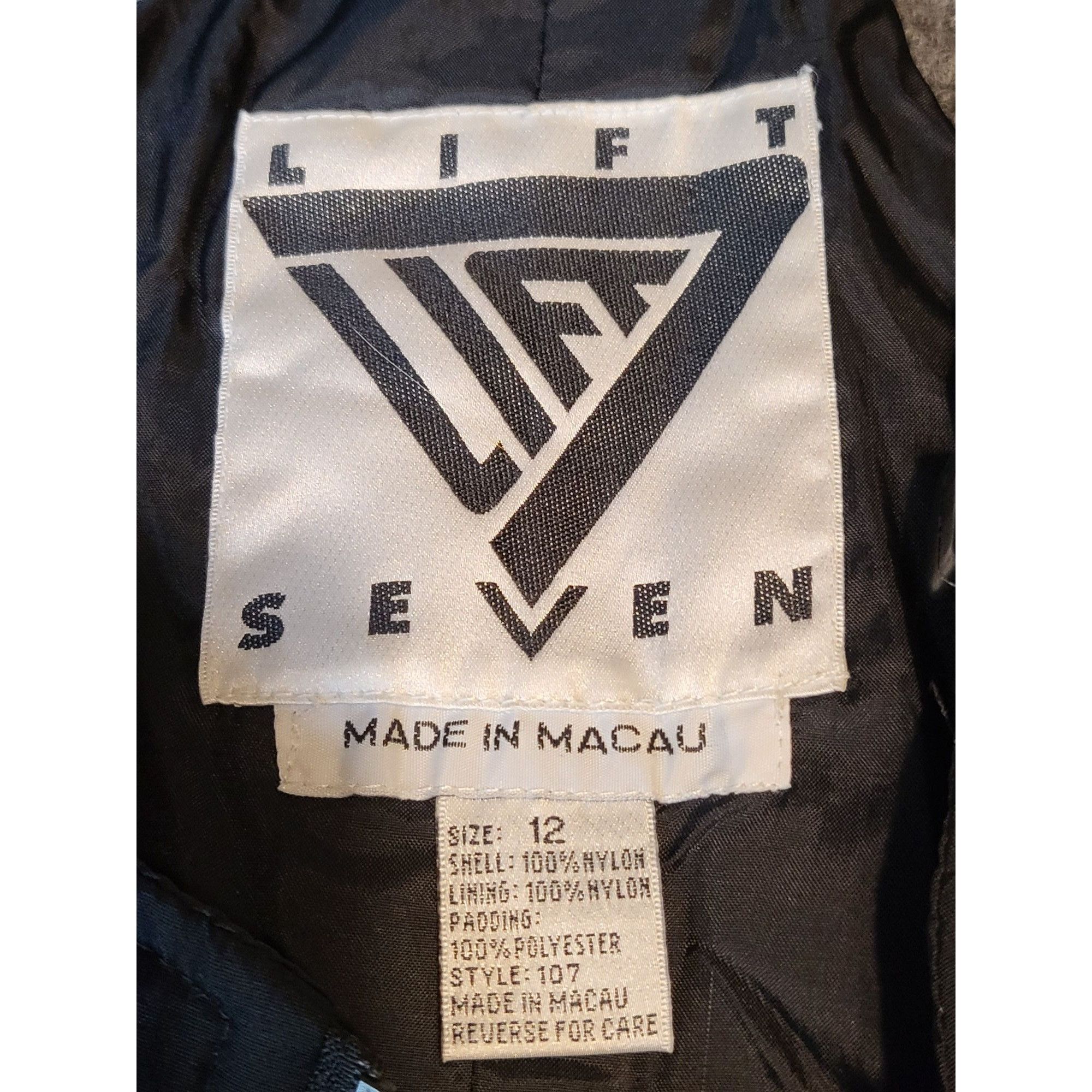 Other Vintage Lift Seven Ski Pants Women Sz 12 Black Nylon Insulat Size 34" / US 12 / IT 48 - 6 Thumbnail
