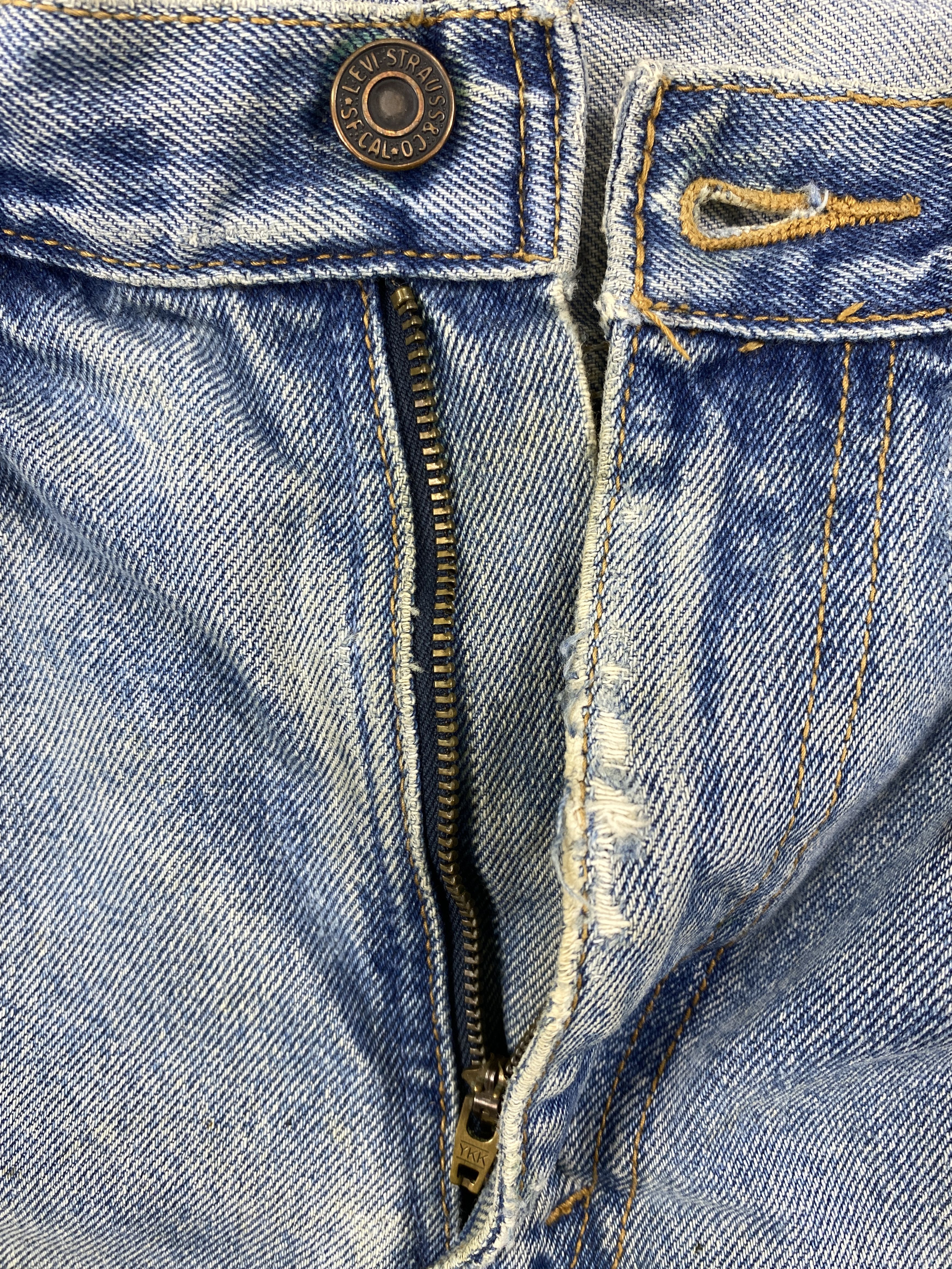 Japanese Brand Dirty Light Blue Vintage Levi's Orange Tab 31x31 -JN1777 Size US 31 - 6 Thumbnail