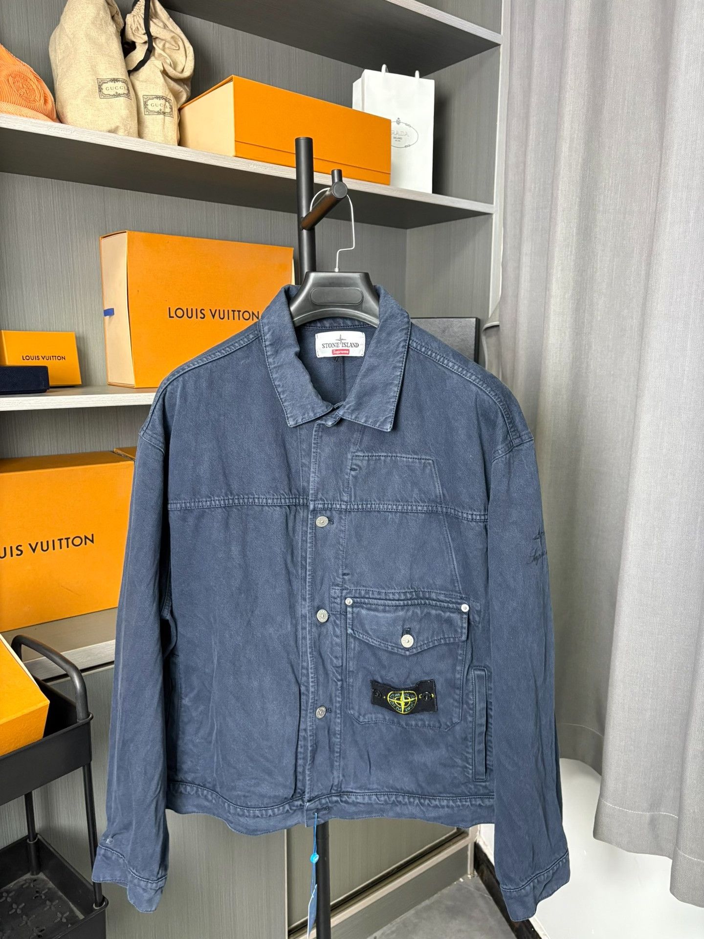 Stone Island Stone Island Collab Denim Blue Light Jacket L Men Size US L / EU 52-54 / 3 - 1 Thumbnail
