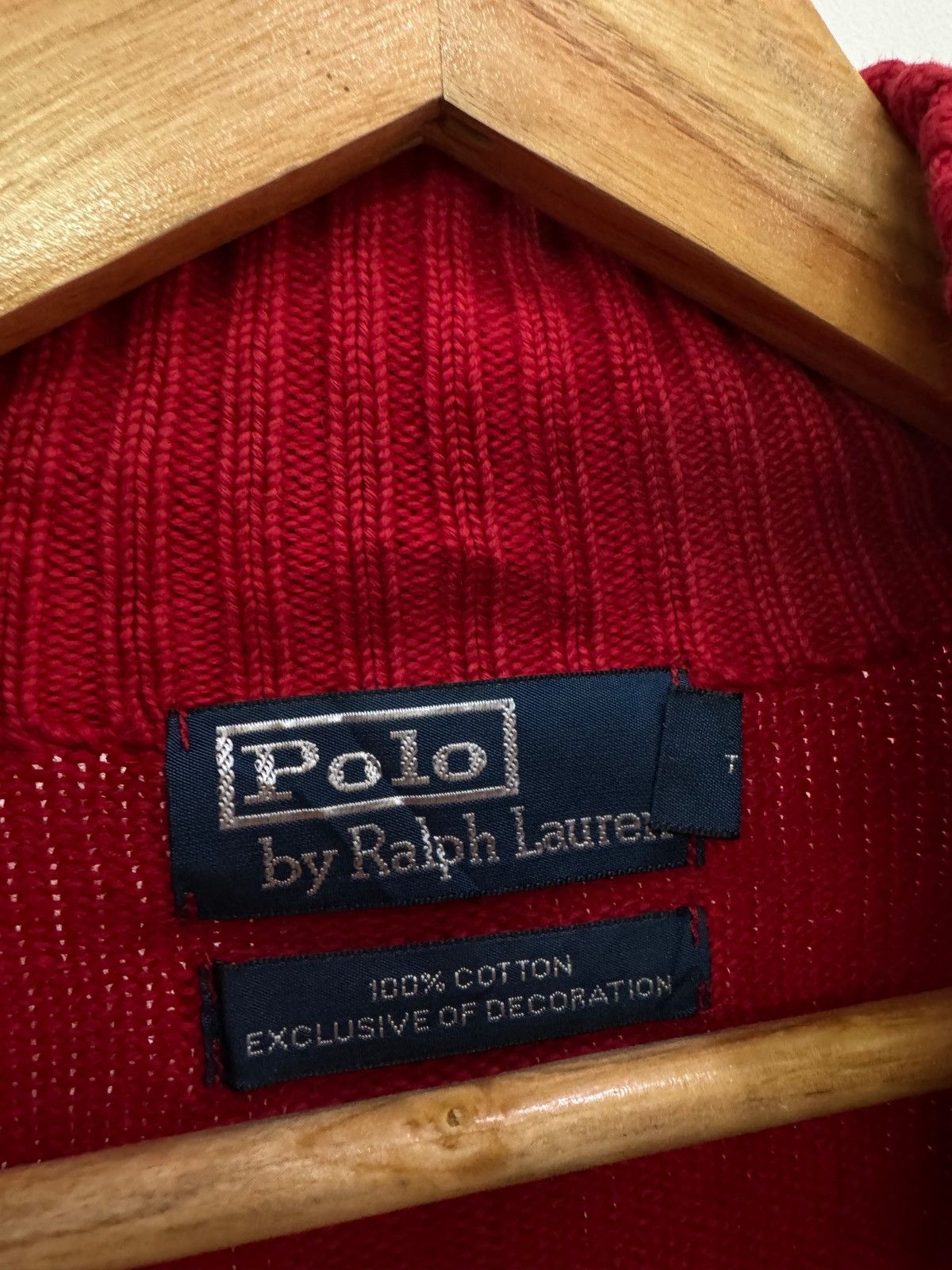 Polo Ralph Lauren × Vintage Ralph Lauren Spain '43' Zip Up Chunky Knit Jumper (XL) Size US XL / EU 56 / 4 - 6 Thumbnail