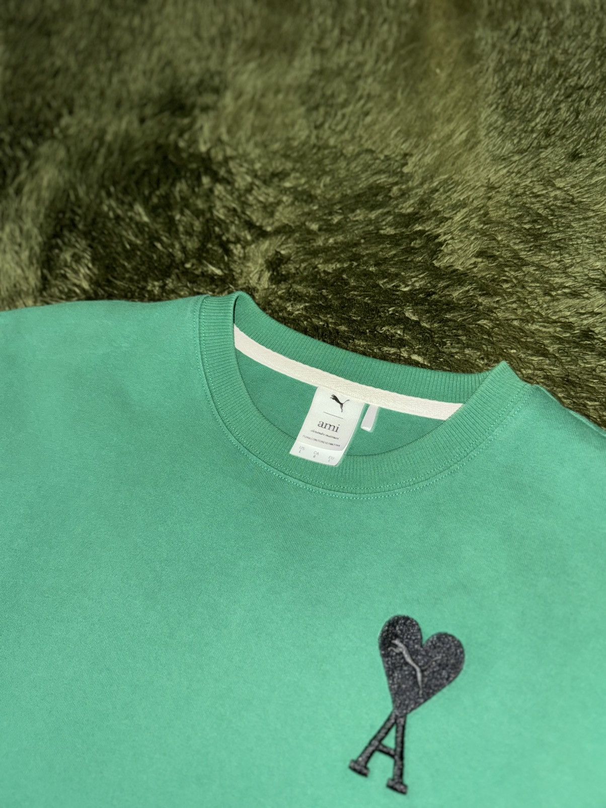 AMI × Puma [L] Puma x AMI Embroidered Logo T-Shirt Verdant Green Size US L / EU 52-54 / 3 - 3 Thumbnail