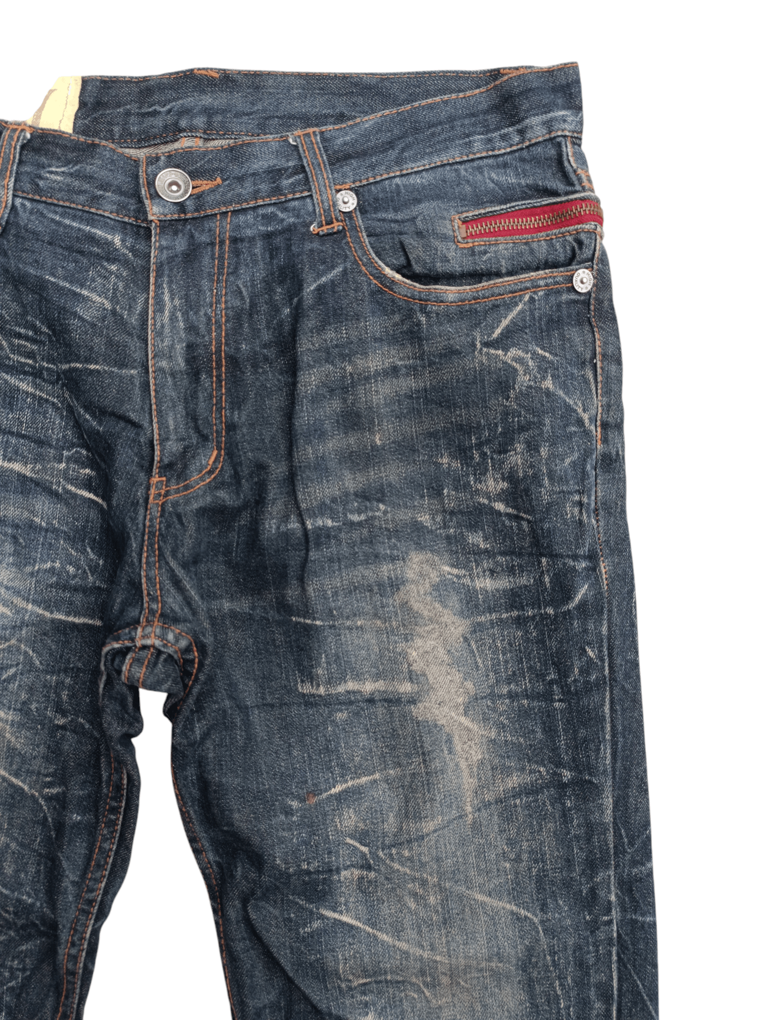 PPFM × Tornado Mart VINTAGE 🔥 Japanese Brand Antful Distressed Whiskers Jeans Size US 33 - 14 Thumbnail