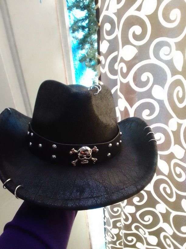 Japanese Brand × Vintage Faux Leather Vintage Western Cowboy Hat Size ONE SIZE - 3 Thumbnail