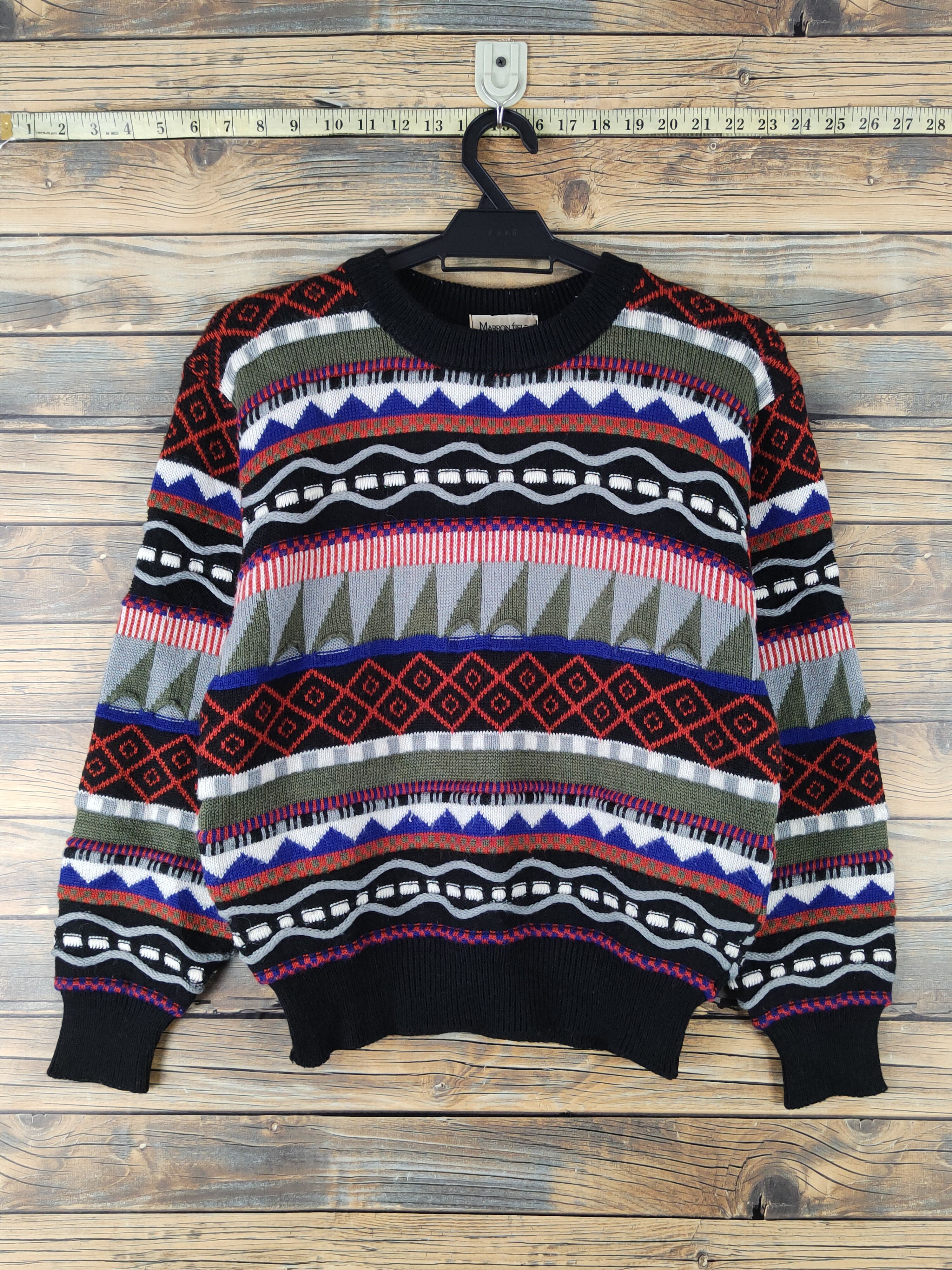 Homespun Knitwear Marron Field Black Red Knitwear Sweatshirts#W1541 Size US S / EU 44-46 / 1 - 1 Thumbnail