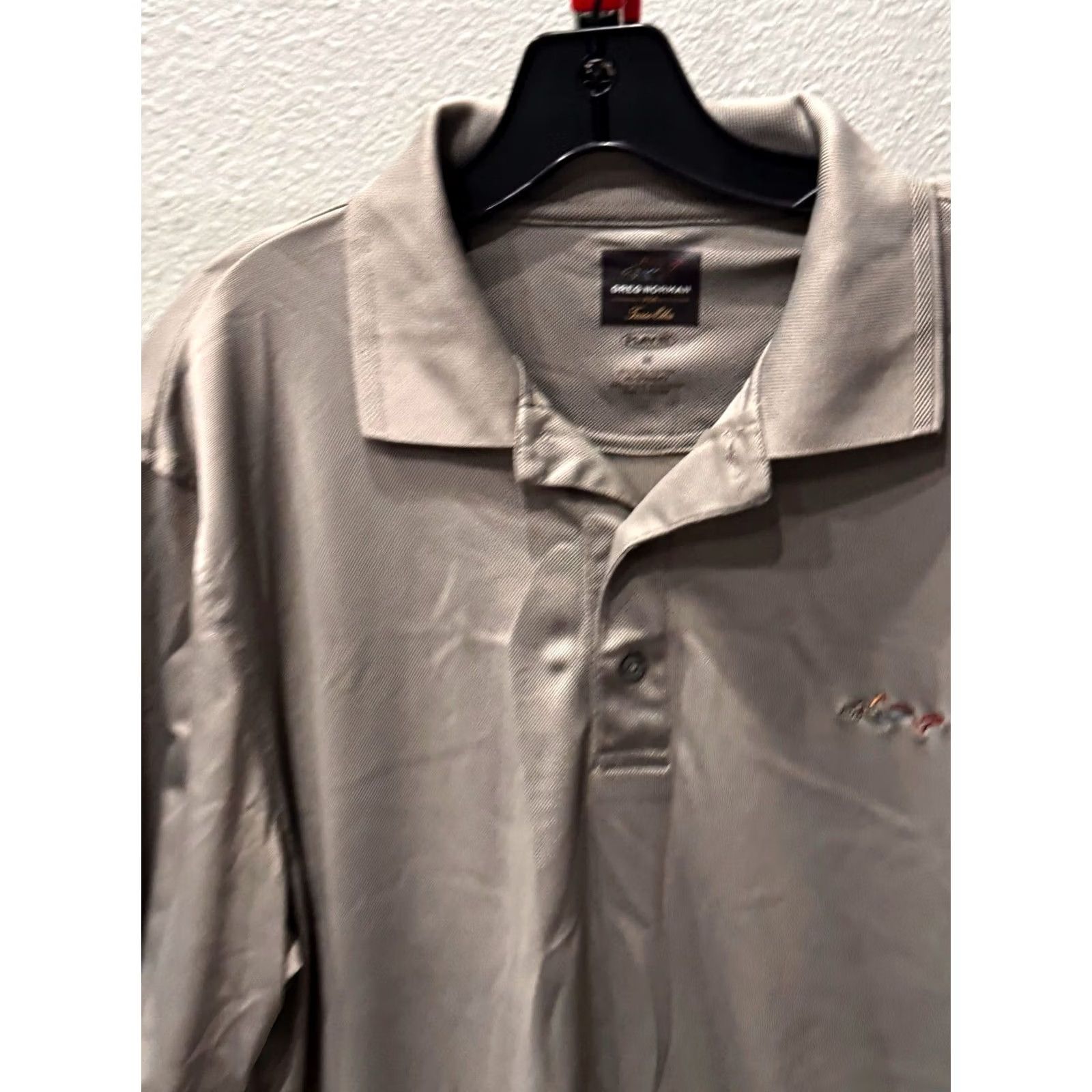 Vintage Greg Norman Gray polhy Play Dry SHORT SLEEVE POLO SHIRT Medium M Mens Size US M / EU 48-50 / 2 - 2 Thumbnail