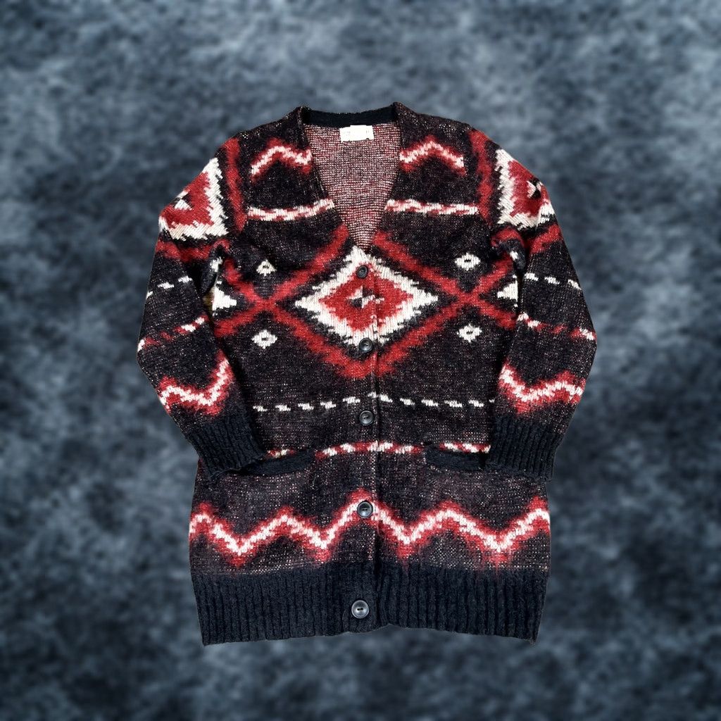 Ralph Lauren Ralph Lauren Denim & Supply Cardigan Sweater Womens S Southwestern Aztec Wool Oversized Long Sleeve V-Neck Multicolor Pattern Southwestern 90s Womens Size S / US 4 / IT 40 - 1 Thumbnail