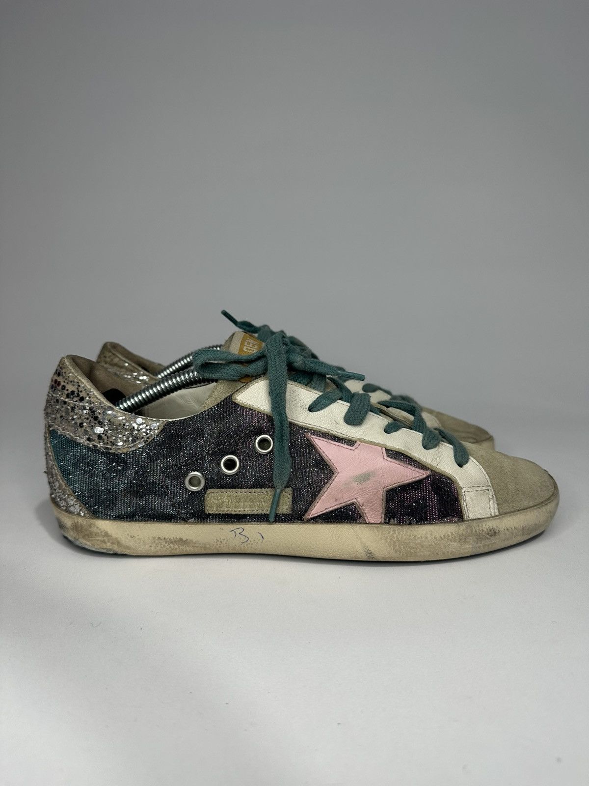 Golden Goose Golden Goose Superstar Glitter & Suede Multicolored Sneakers Size US 8 / IT 38 - 1 Thumbnail