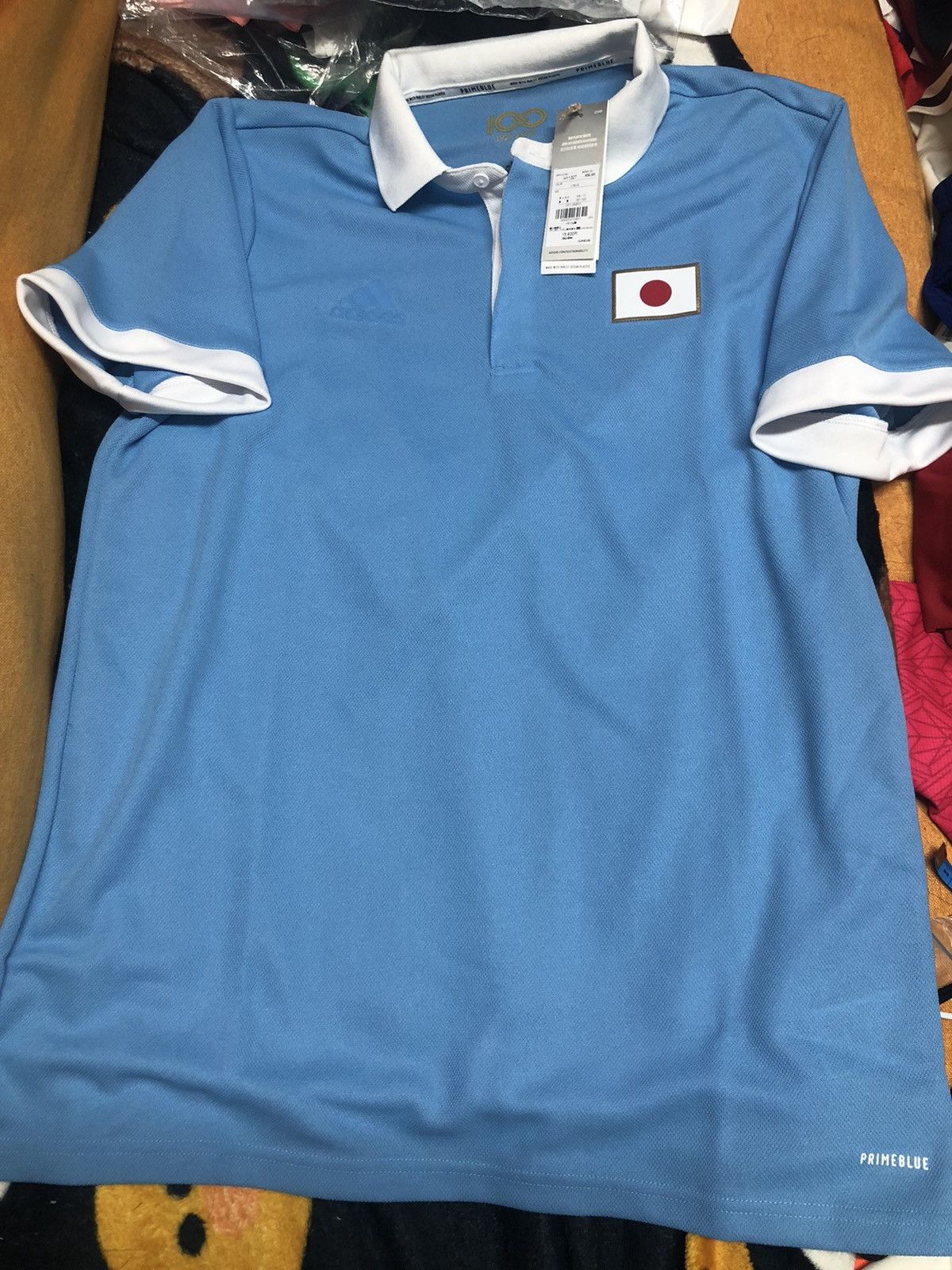 image of Adidas x Soccer Jersey Japan 100Th Anniversary Centenary Special Jersey in Light Blue (Size Large)