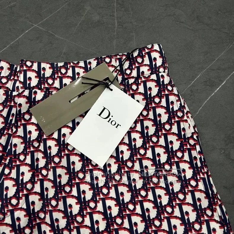 Dior Dior Logo Print Silk Shorts. Size US 36 / EU 52 - 5 Thumbnail