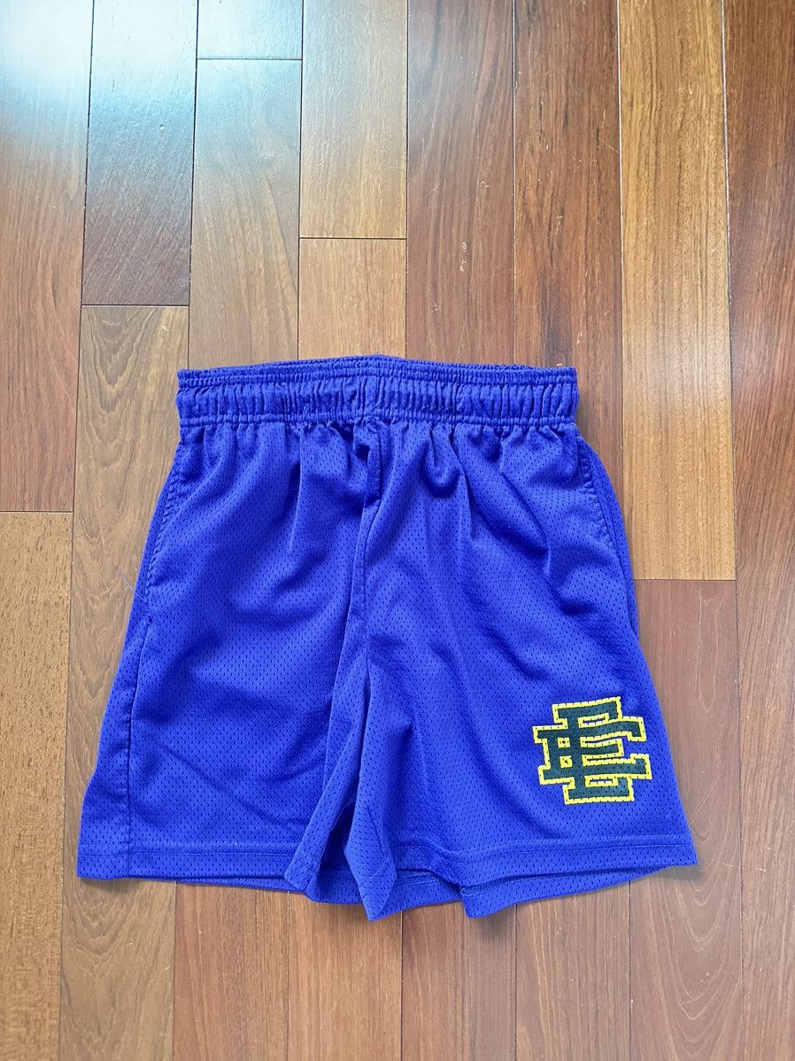 image of Eric Emanuel Mesh Shorts Purple W Black Ee Medium, Men's (Size 30)