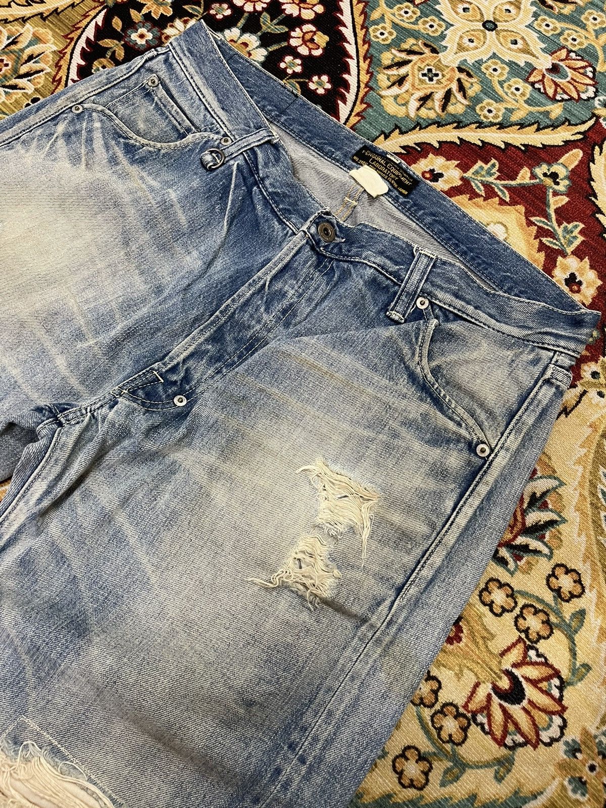Nitraid Nitraid Destroyed Ripped Baggy Distressed Vintage Jeans Size US 35 - 2 Thumbnail