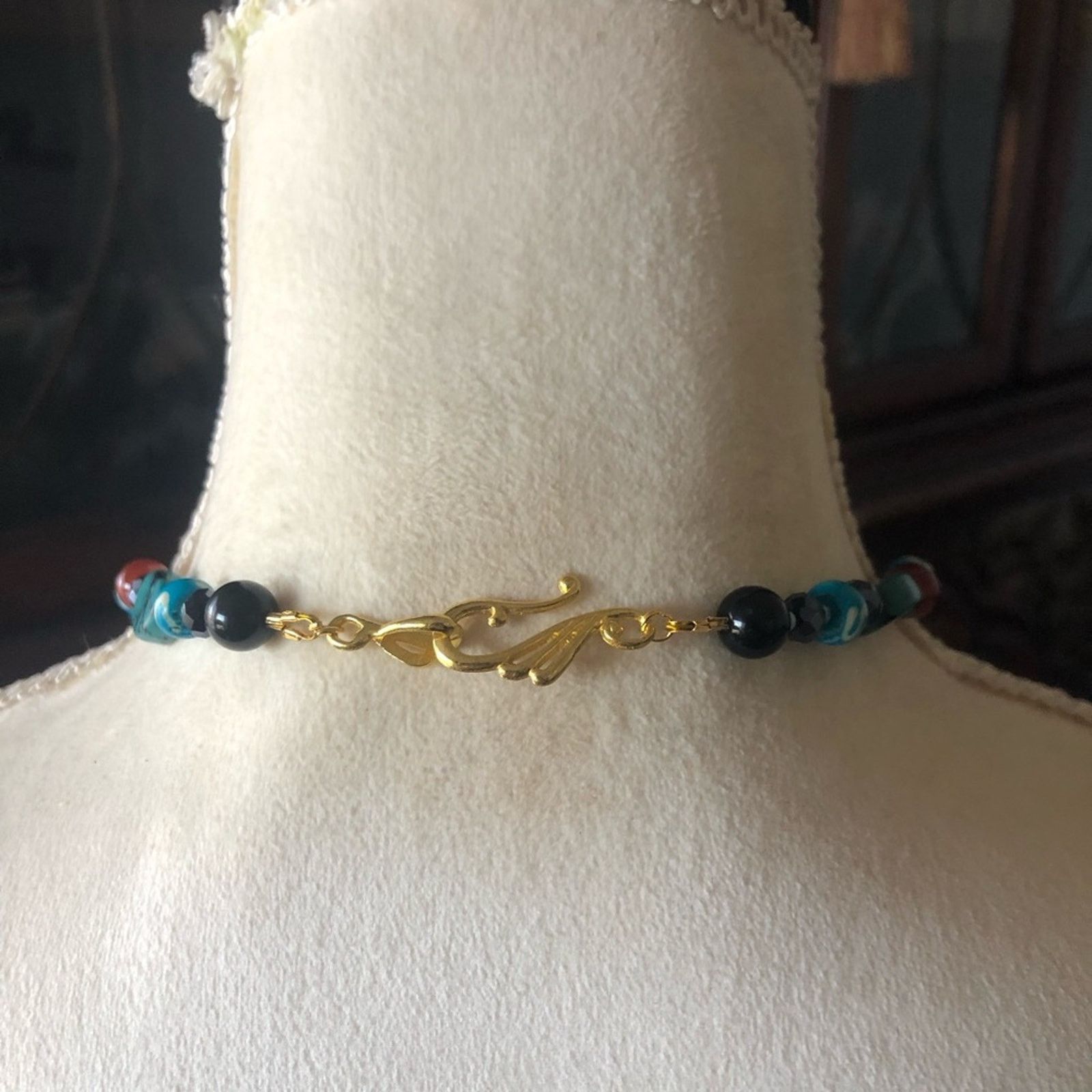 Handmade Handcrafted southwest style natural stone medallion necklace Size ONE SIZE - 5 Thumbnail